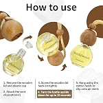 Car Air Freshener Hanging, 2 Pack Sandalwood Air Fresheners Diffuser for Car & Home, Odor Eliminator Car Freshener with Vent Clip, Long Lasting Up to 150 Days Car Freshener for Men & Women