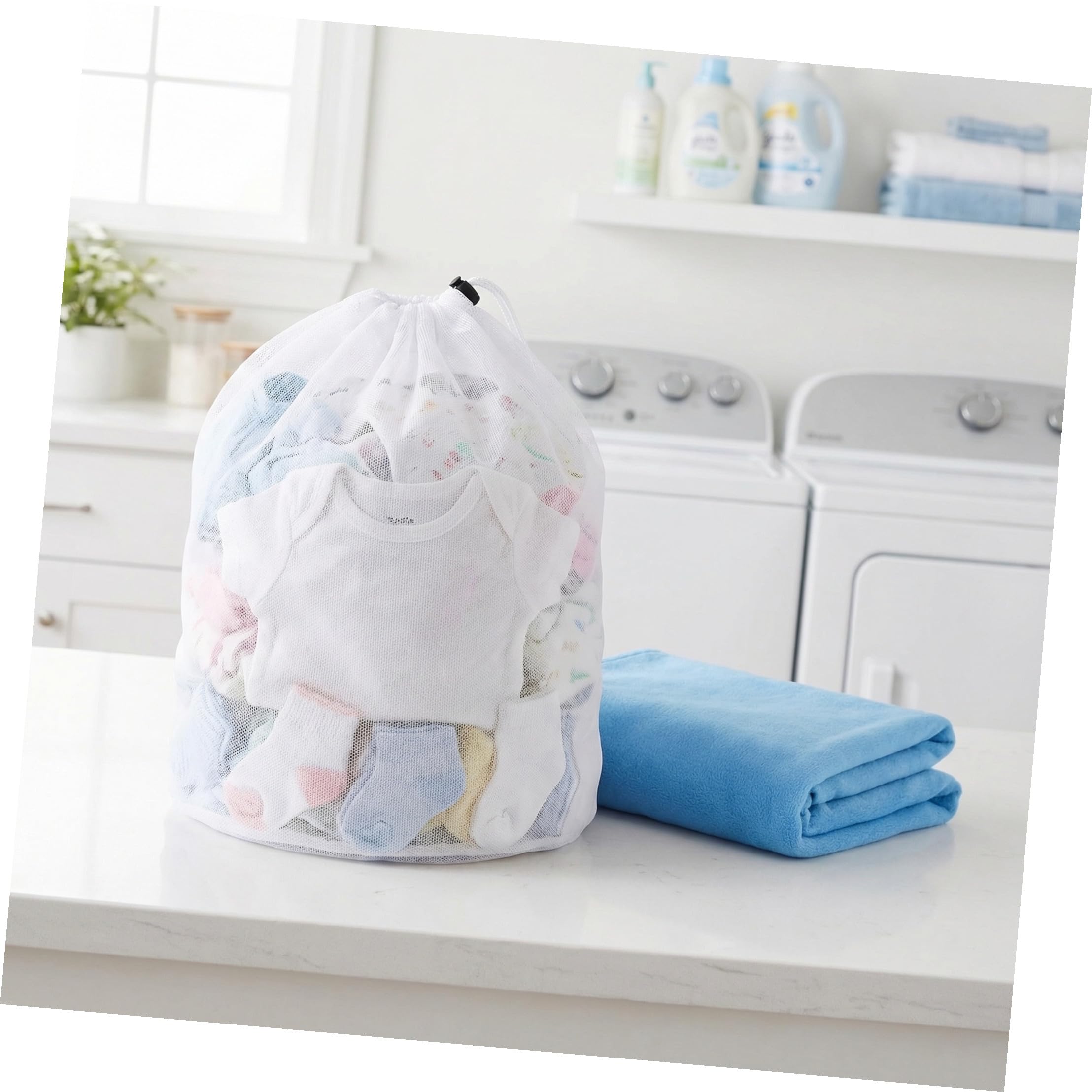 Toyvian 10 Stück Wäschesack aus Polyester mit Kordelzug Feinmaschiger Waschbeutel für Empfindliche Wäsche Schützt Form und Minimiert Reibung bei Maschinenwäsche und Reisen