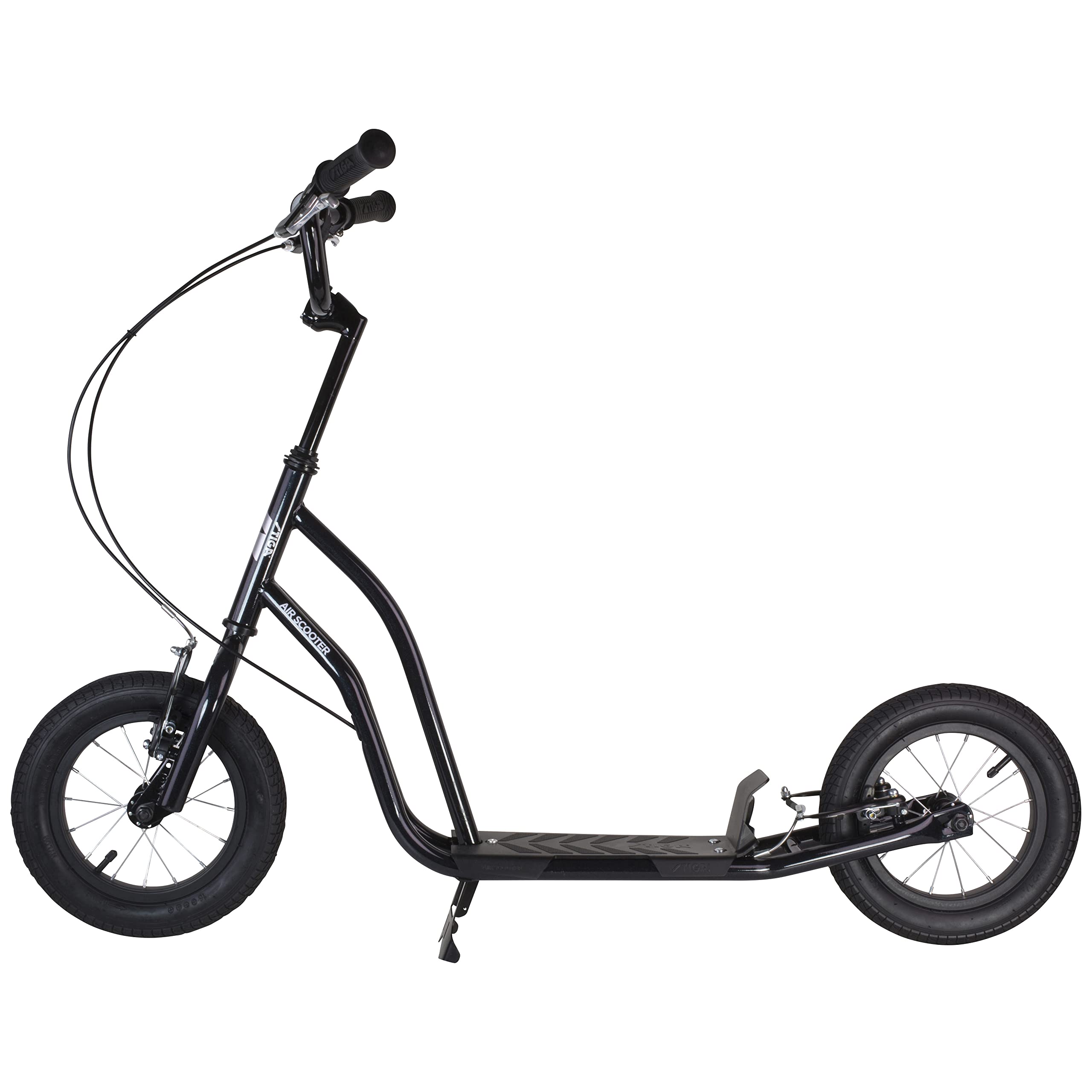 STIGA Air Scooter duża hulajnoga – wytrzymała hulajnoga miejska, kierownica z regulacją wysokości, stalowa rama, hamulec ręczny, aluminiowe felgi i uchwyty – nadaje się dla dzieci od 7 lat –