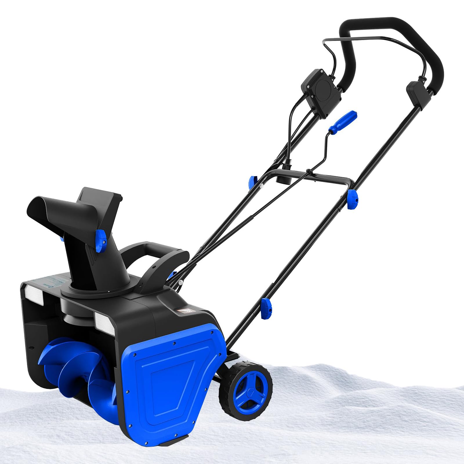 Photo 1 of 20 Inch Electric Corded Snow Blower, 180-Degree Adjustable Chute Walk-Behind Snow Blower with 20Ft Throwing Distance, Dual LED Lights, Plows 800Lbs/Min