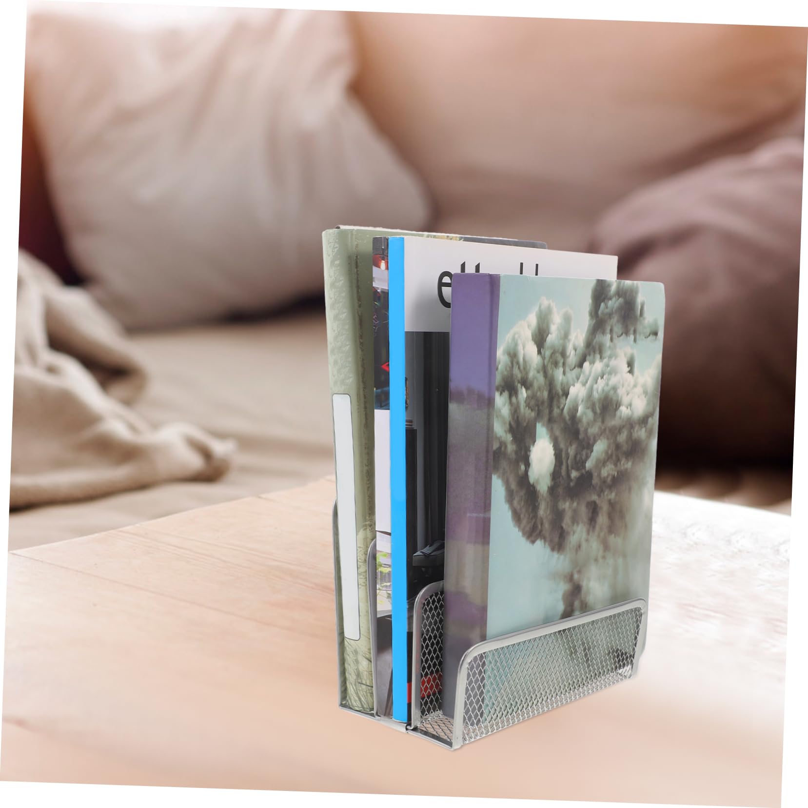 SHINEOFI 5pezzi Organizer Da Scrivania Metallo Con Scomparti Porta Riviste e Documenti Per Ufficio e Casa Design Leggero e Portatile Per Mantenere Ordinato Tuo Spazio Di Lavoro