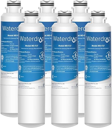 Miniatura 1 de Waterdrop DA29-00020B Reemplazo para filtro de agua Samsung HAF-CINEXP, DA29-00020B, HAF-CIN, DA29-00020B-1, RF28HMEDBSR, RF263BEAESR, RS25J500DSR,