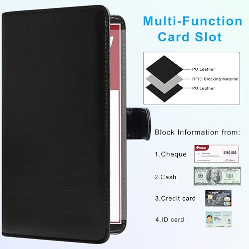 Miniatura 3 de ACdream Checkbook Cover, Leather RFID Blocking Check Book Wallet