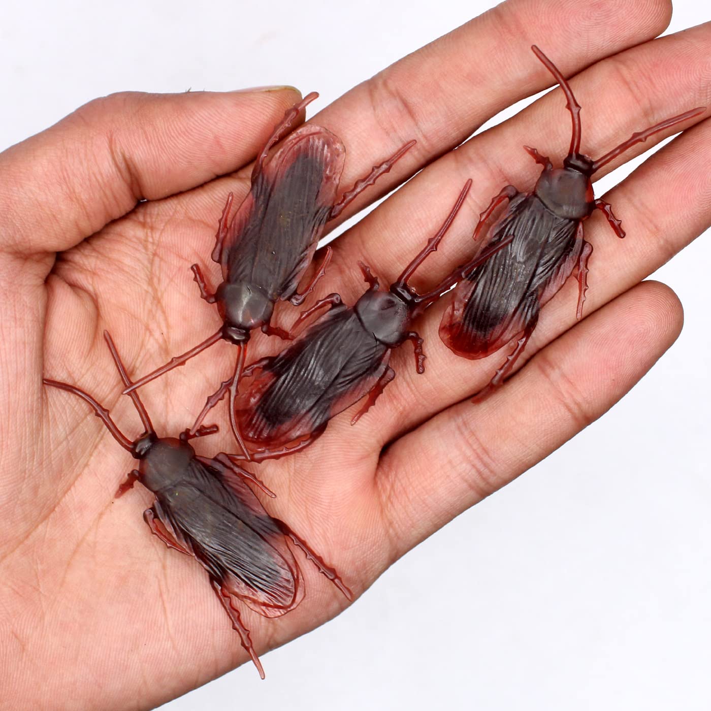 Morges Cockroaches Prank Novelty Bugs Halloween Trick Toys Set of 2 (Multicolor(M2))