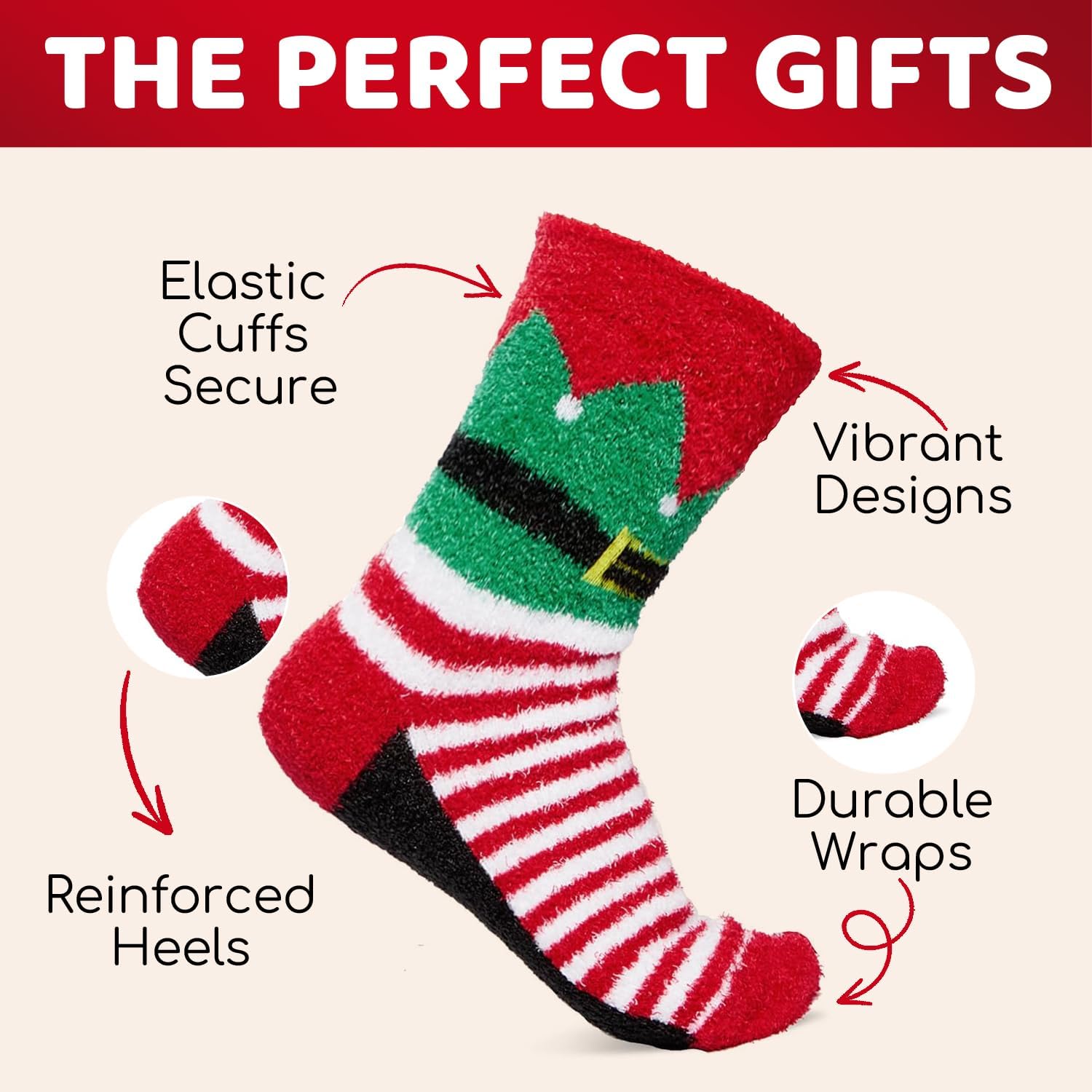 HAPPYPOP Secret Santa Gifts for Kids - Christmas Socks with Greeting Card for 4-9 Year Olds - Image 3