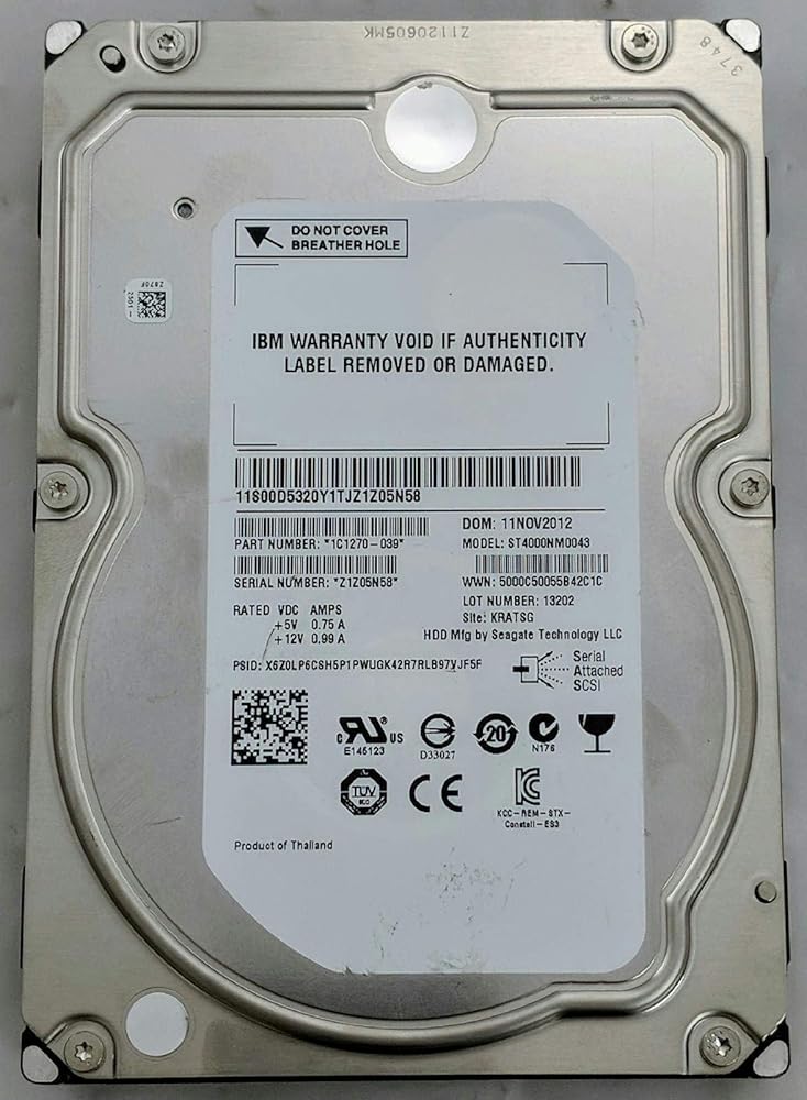 Seagate Constellation ES 4TB 7200RPM 6Gb/s SAS 128 MB Cache 3.5 Inch Self Encrypting FIPS 140-2 Internal Hard Drive thumbnail 5
