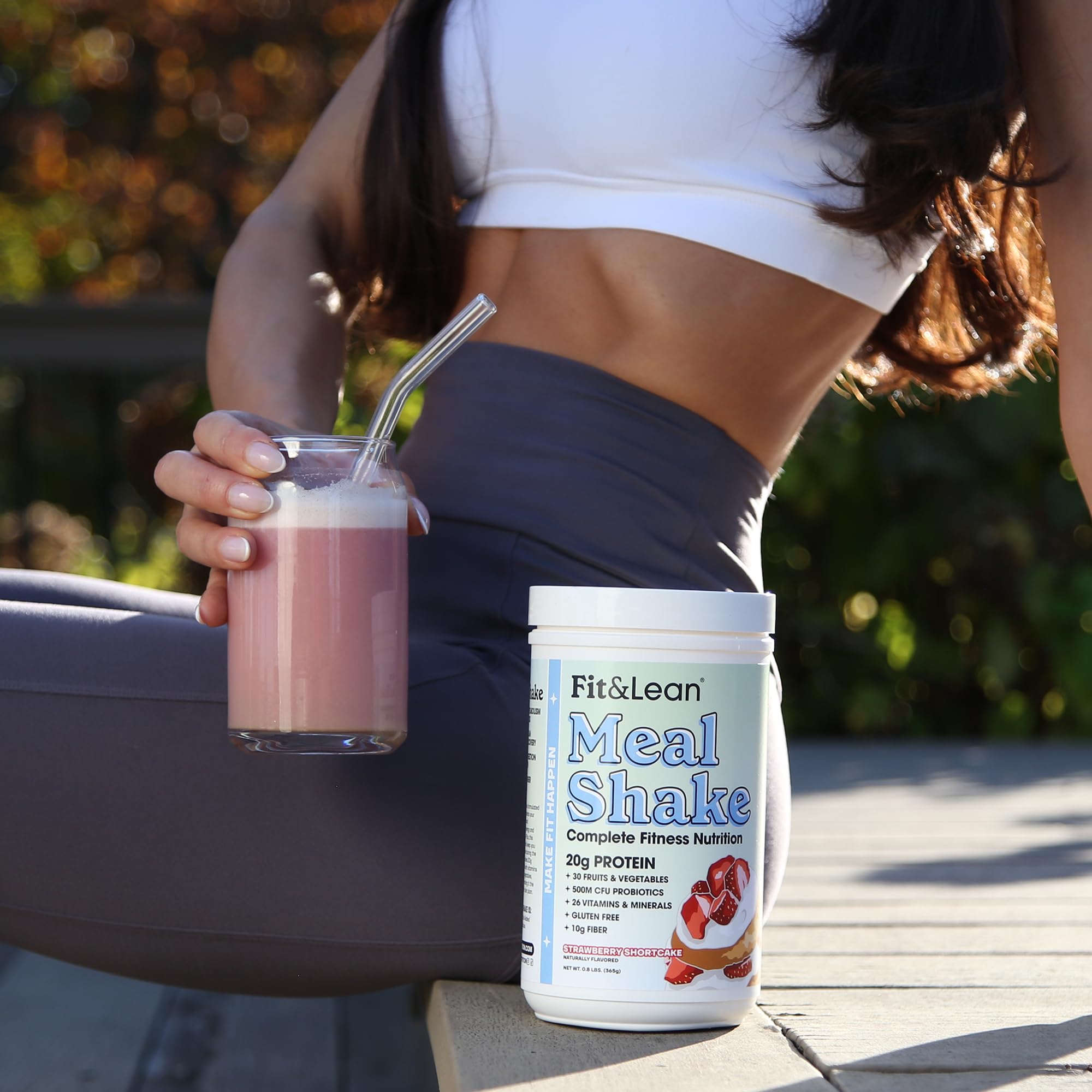Fit & Lean Meal Shake, Meal Replacement, Protein, Fiber, Probiotics, Strawberry Shortcake, 1lb, 10 Serv — Amazon image 7