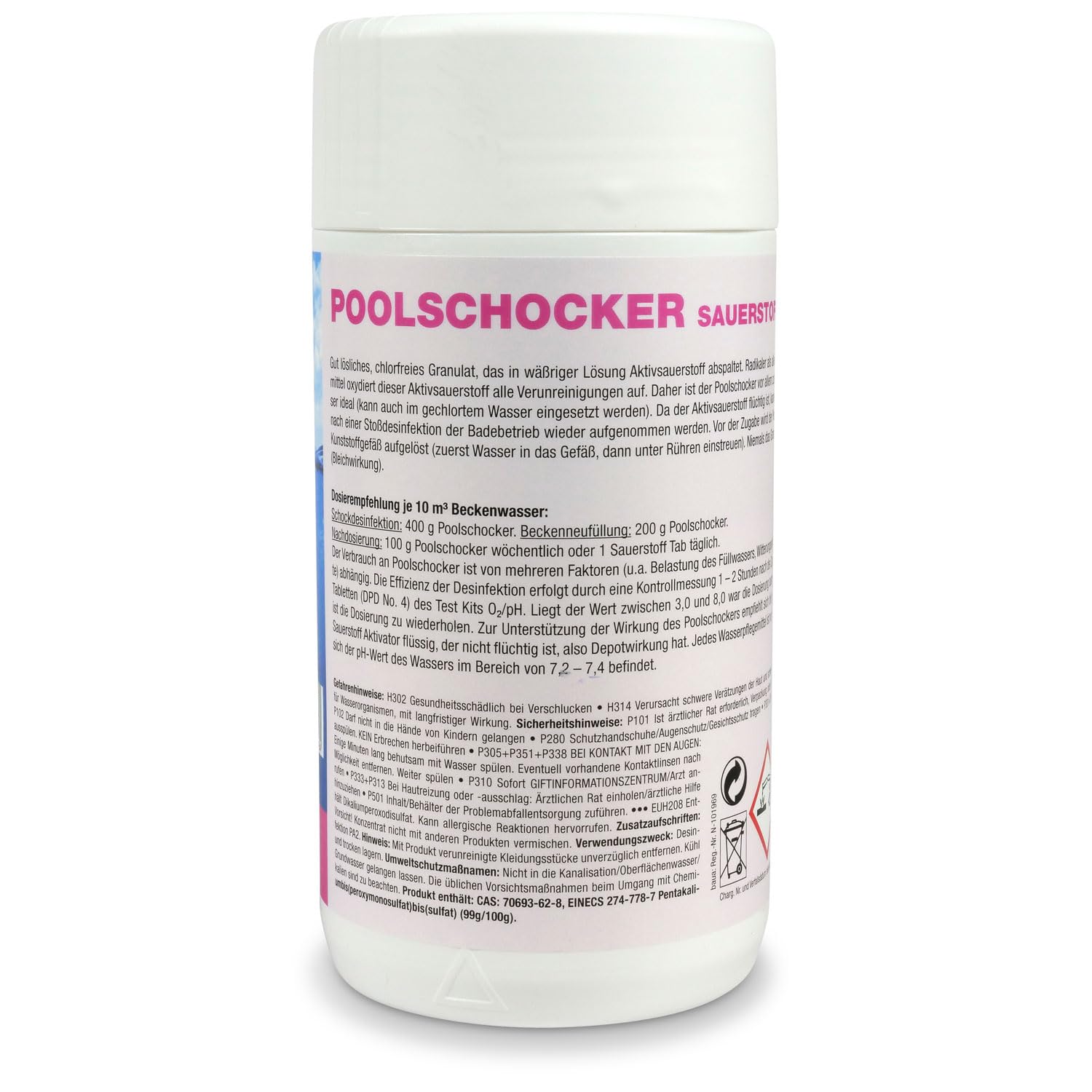 myPOOL Aktivsauerstoff Set - Granulat und Sauerstoff Aktivator - Chlorfreie Methode zur Desinfektion des Poolwassers - Für Schwimmbecken und SPA (2 kg)