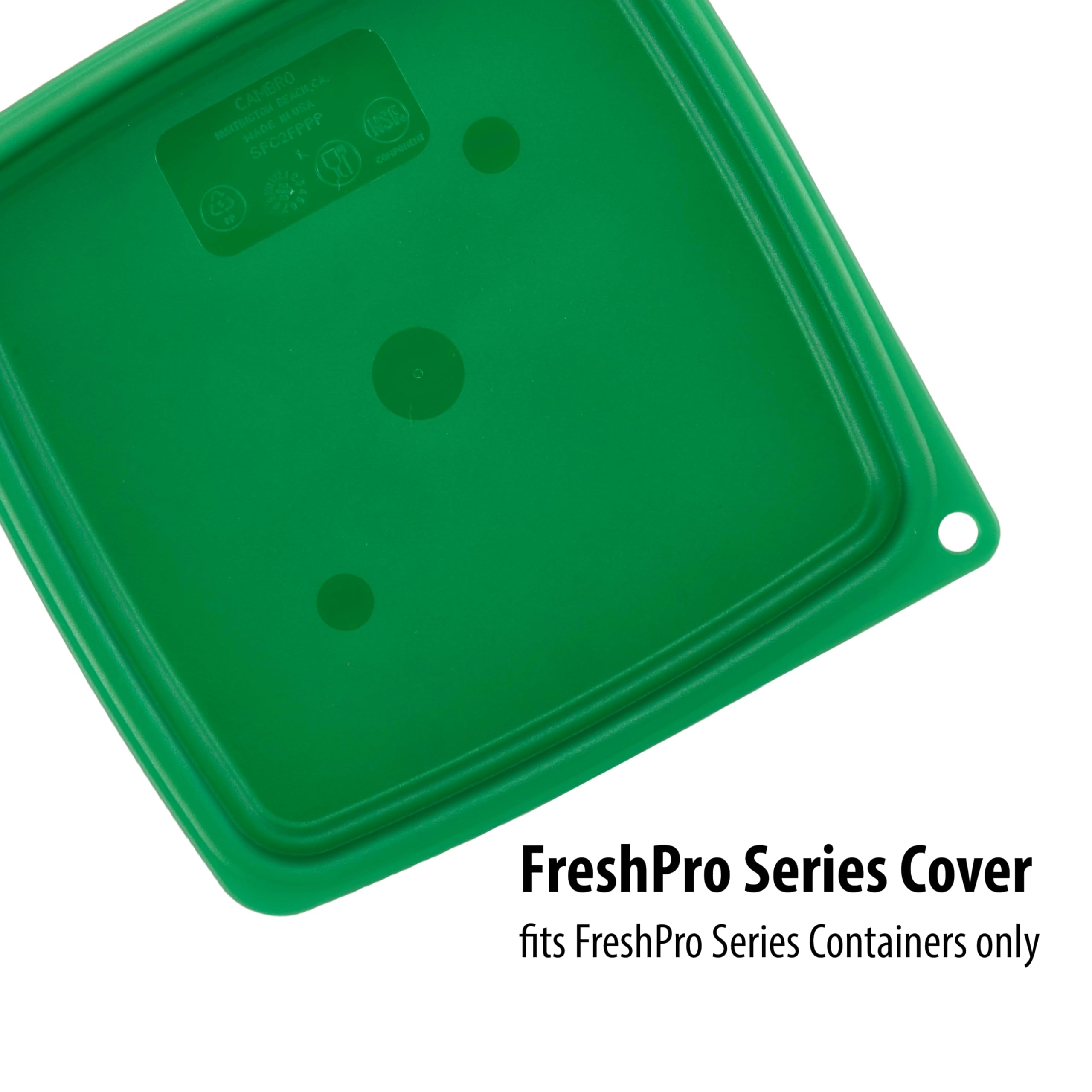 Cambro Recipientes de almacenamiento de alimentos sin BPA de 4 cuartos con tapa, paquete de 2 unidades, en la serie FreshPro opaco, ideal para organización de despensa y refrigerador, hornear y