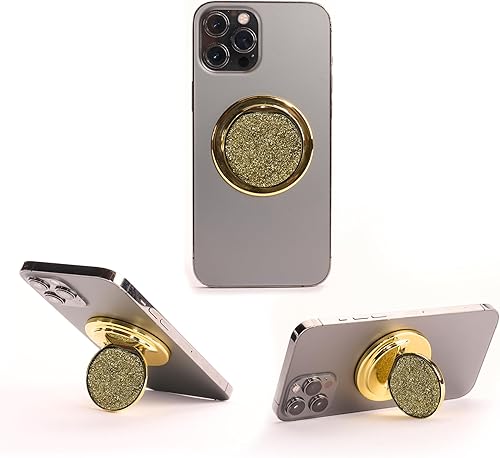 HANDL O MagSafe Gold Glitter - Soporte extraíble para teléfono inteligente
