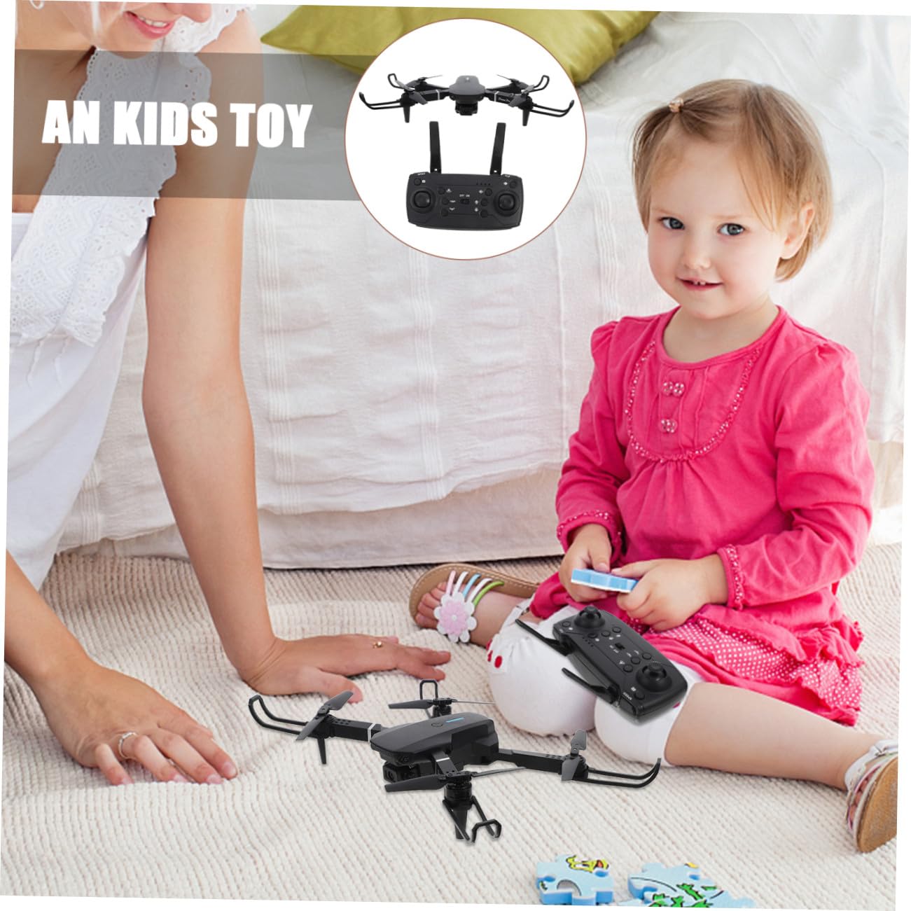 Kleine Faltbare Drohne mit Hd-kamera, 800mah Akku und Fernsteuerung, Kunststoff-quadcopter für Kinder, Lange Betriebsdauer und Einfache Bedienung
