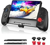 Vista 1 de NexiGo Gripcon, Enhanced SwitchSwitch OLED Controller for Handheld Mode, Ergonomic Controller for Nintendo Switch OLED with 6-Axis Gyro, Mapping
