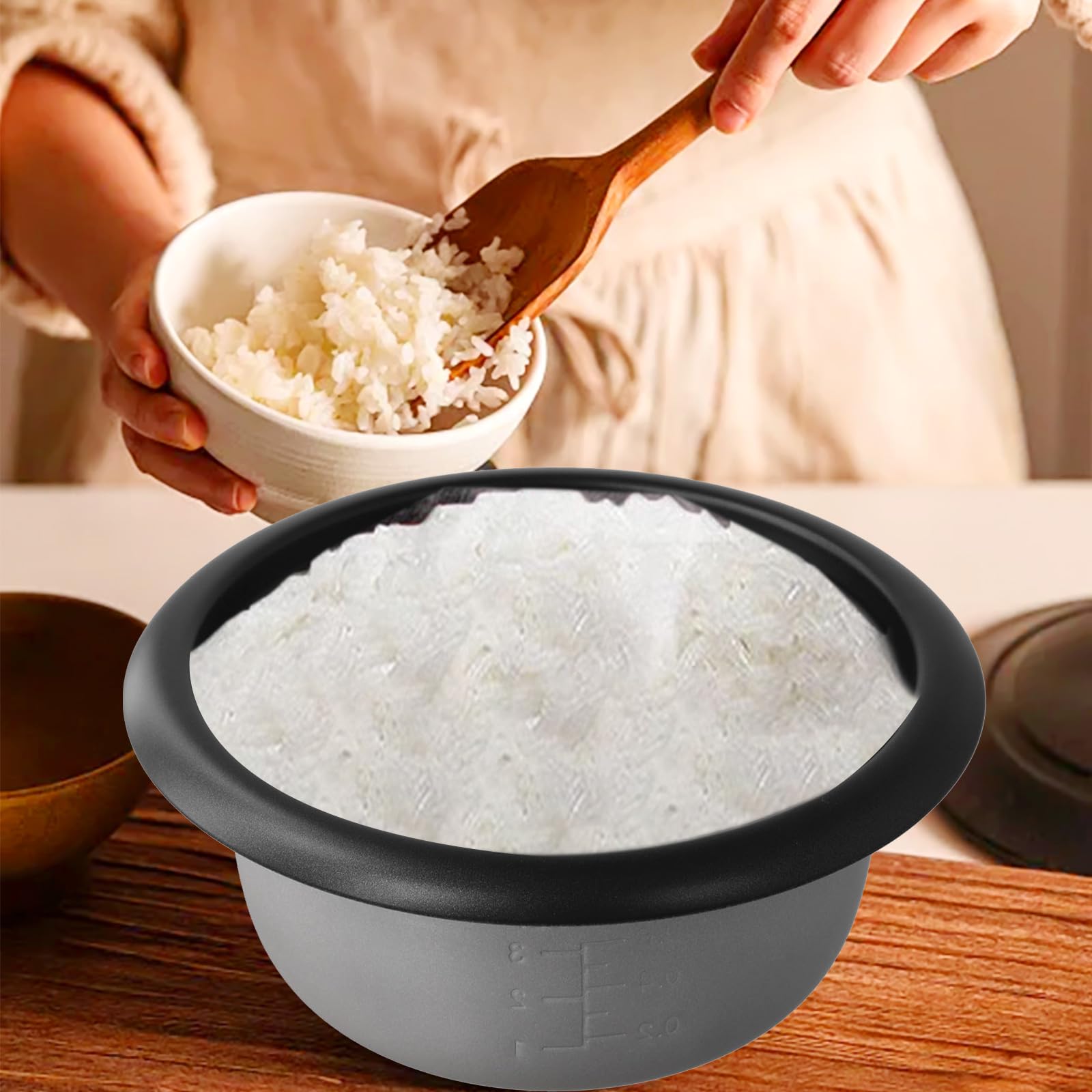 Olla arrocera interior antiadherente, 1,5 L, recipiente de repuesto para olla a presión, máquina eléctrica de arroz (1,5 L)