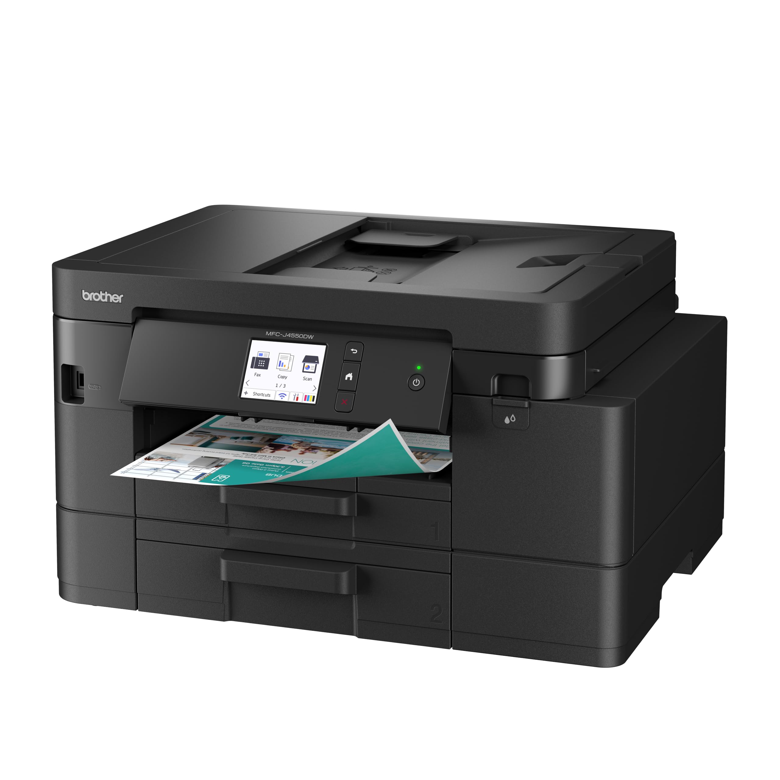 Brother MFCJ4550DW Impresora Multifunción de Tinta, LAN, WiFi, WiFi Direct con Altas Prestaciones, Dúplex y Gran Capacidad de Papel, Negro The Nordic Swan Ecolabel Blue Angel The Nordic Swan Ecolabel