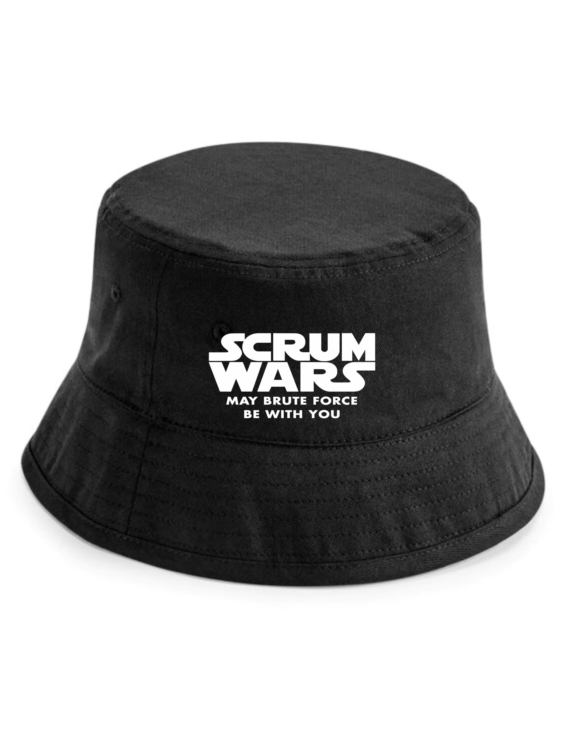 Print4U Scrum Wars Bucket Hat Perfect for Rugby Lovers for Men & Ladies Black LXL