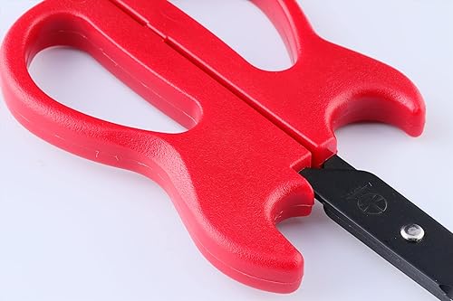 Miniatura 4 de Stratocaster - Tijeras para guitarra eléctrica con soporte y tapa, color rojo, revestimiento de flúor, acero inoxidable japonés, fabricadas en Seki