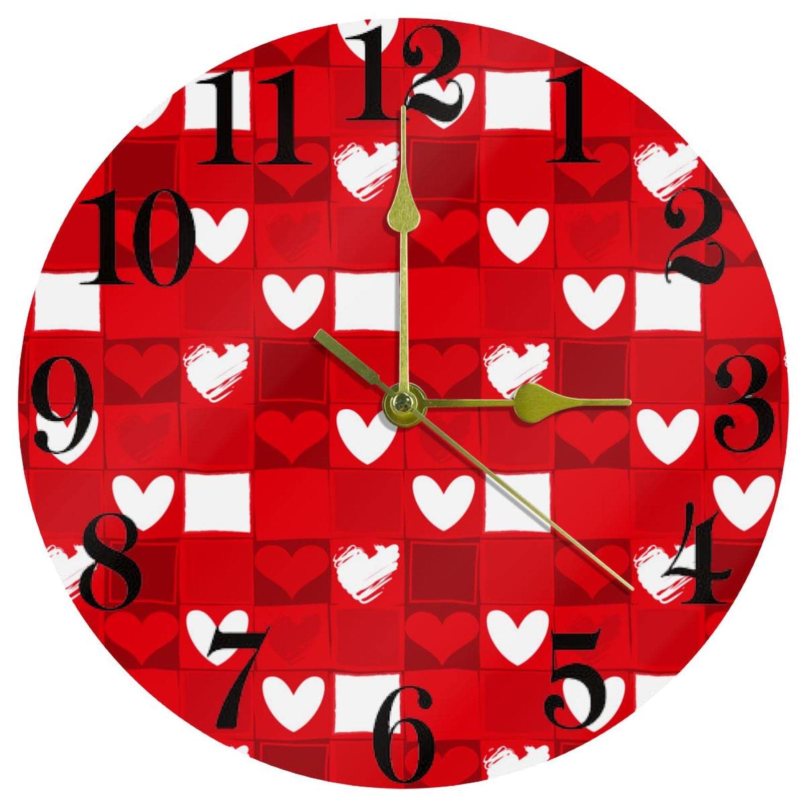 Horloge murale carrée silencieuse à quartz 25,4 cm pour cuisine et école à piles