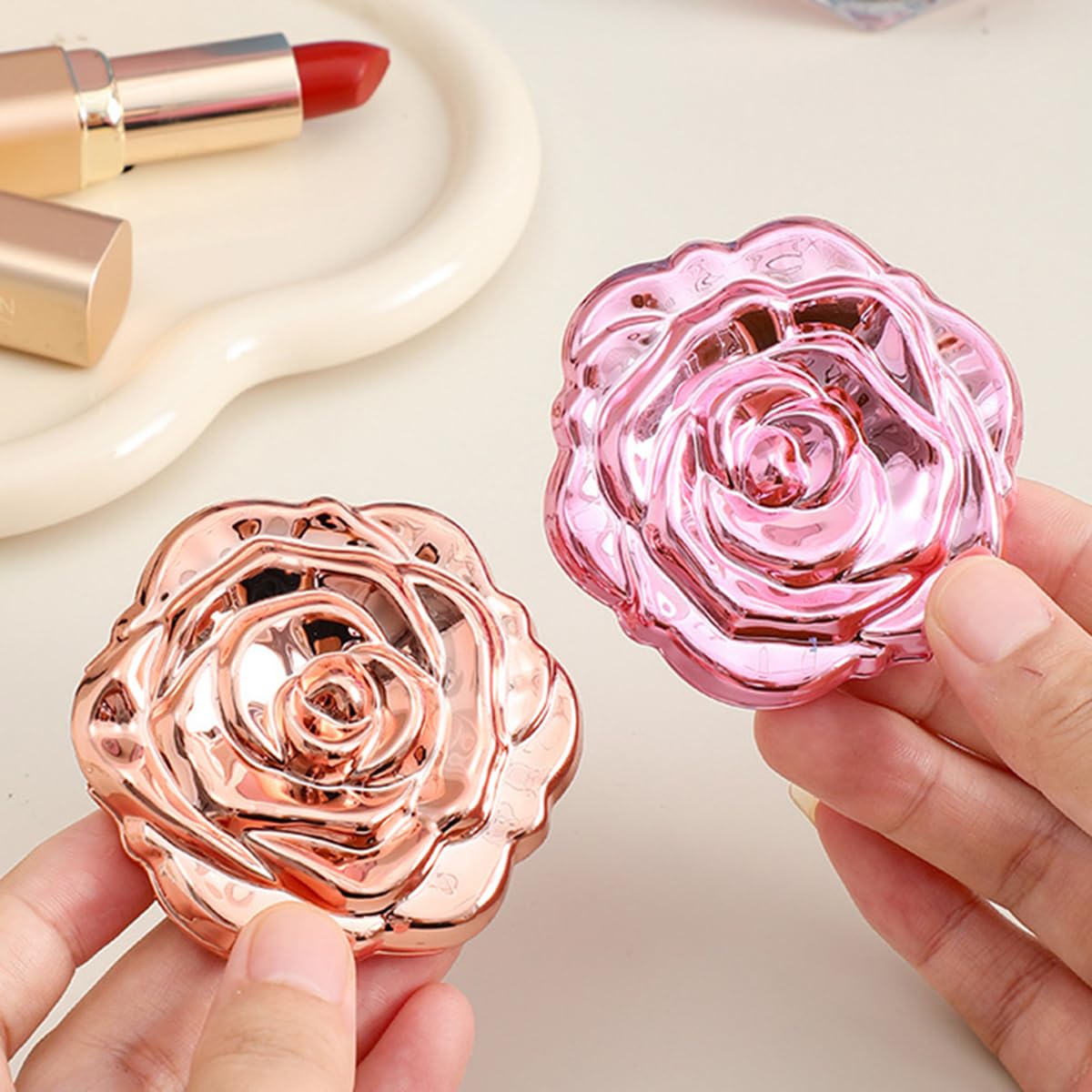 ITALY製 マイクロモザイク コンパクトミラー 小物入れに 薔薇 アンティーク Amazon.co.jp: 折りたたみ 化粧鏡 ローズ型折りたたみミラー 薔薇