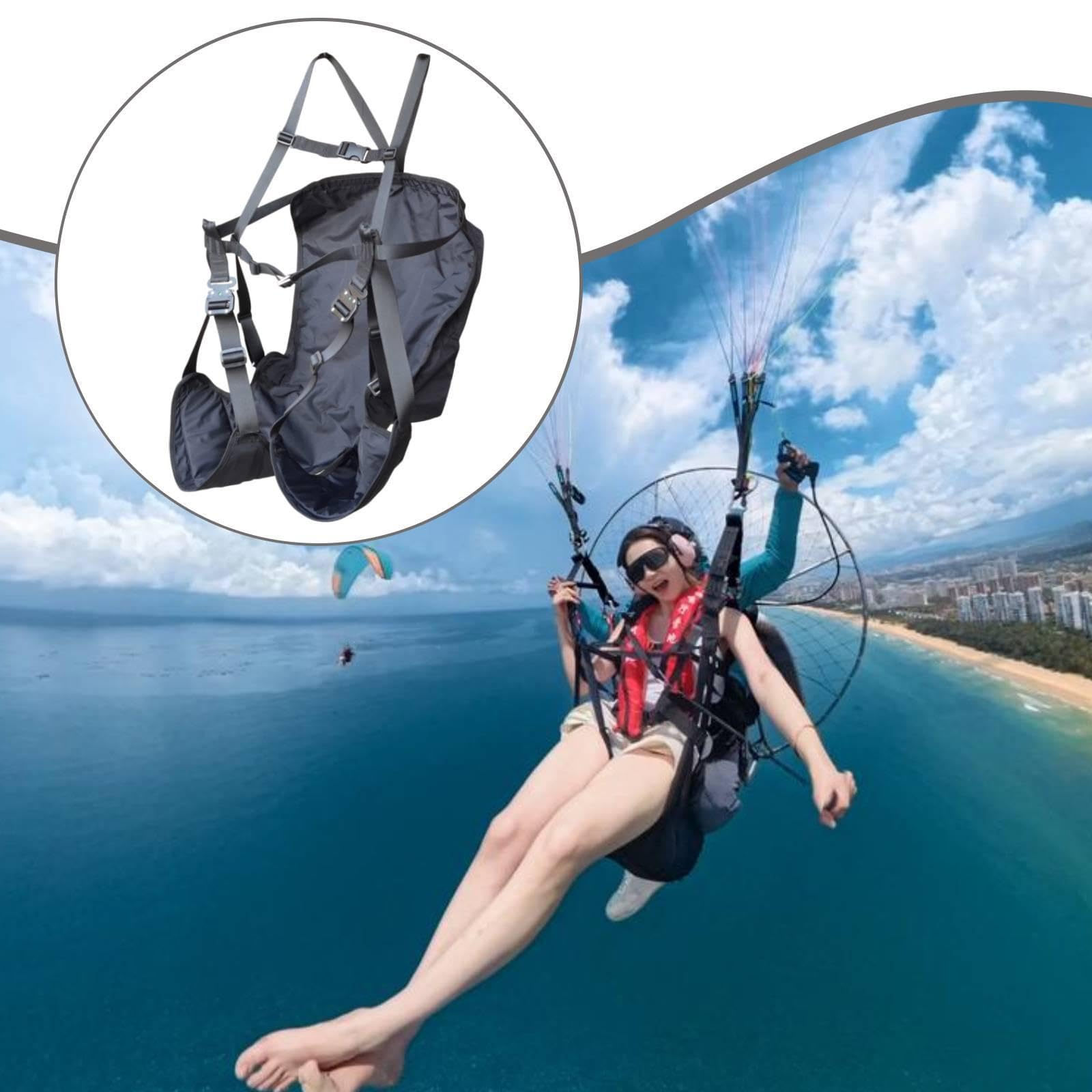 Amagogo Bolsa para arnés de Entrenamiento de Parapente Cómoda Portátil Fácil instalación Asiento de Repuesto Estable para manejo en Tierra de Parapente, Negro