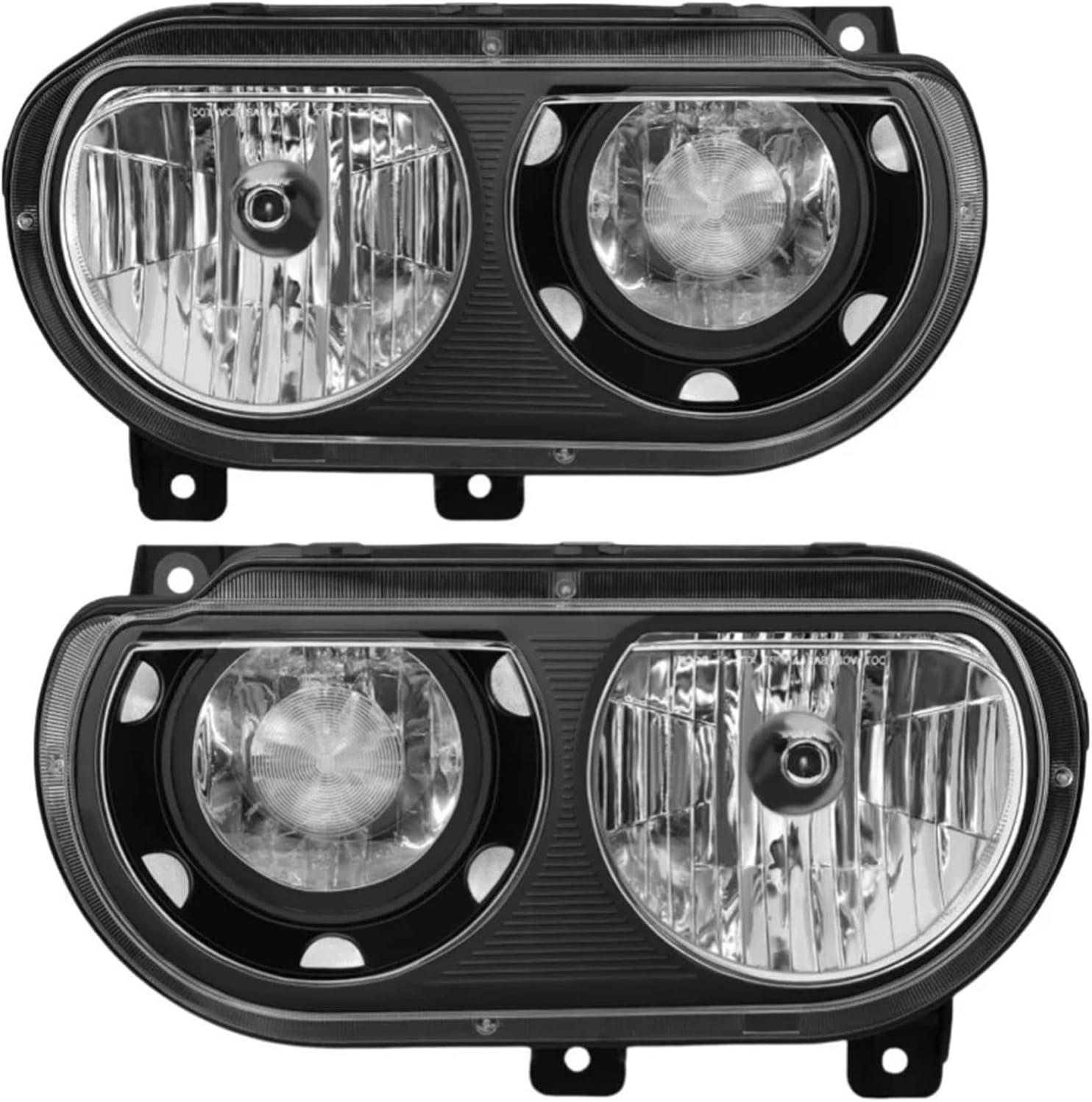 Automobile Lighting Accessories Replace The Outer Cover of The Headlight Head Light Compatible With Dodge Challenger 2008-2014 Without Lamp