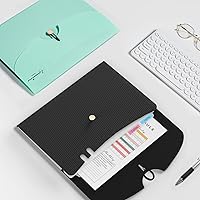 Vista 6 de Sooez Carpeta de archivos expandible de 7 bolsillos, organizador de archivos de acordeón premium, carpetas tamaño carta para documentos, elegantes