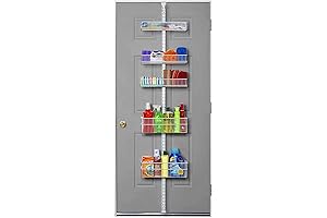 Carbon Steel Pantry Organizer Heavy Duty Hanging Over the Door Storage Rack