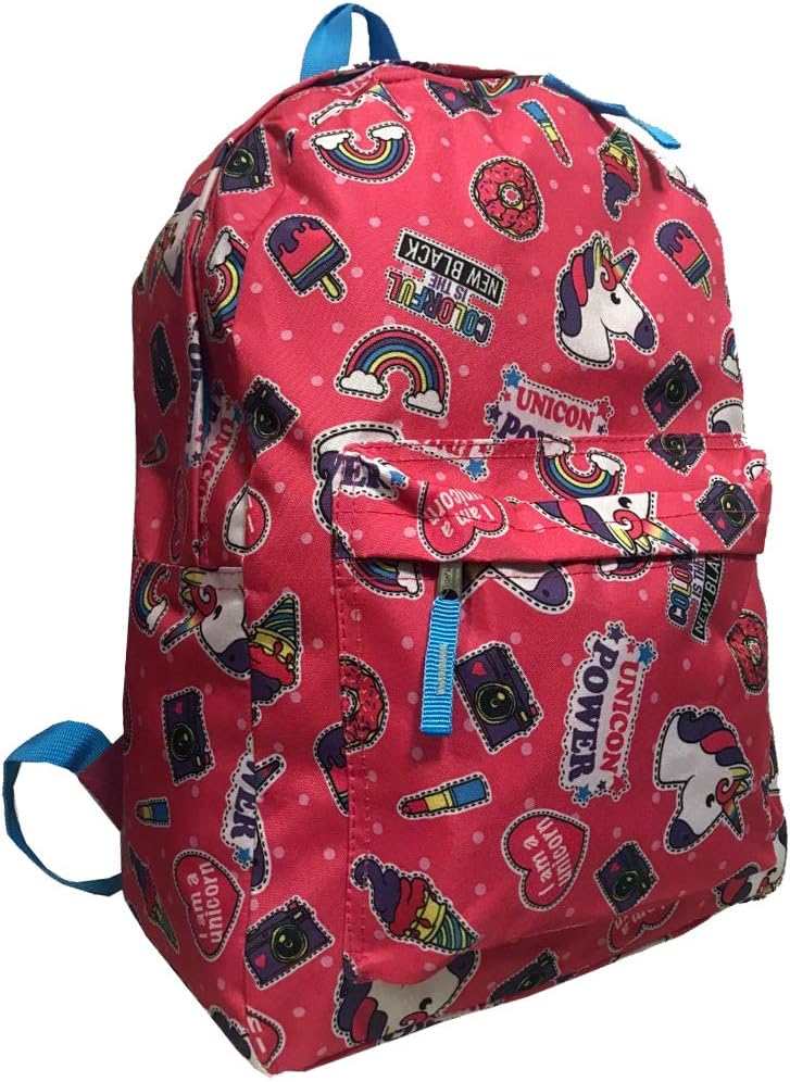 Unicorn Print Backpack (Pink) Casual Daypacks