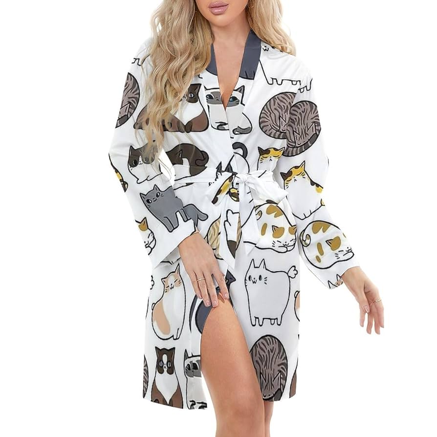 アメリカ古着 猫シェニールローブ 部屋着 バスローブ 羽織り ヴィンテージ アメリカ古着 猫シェニールローブ 部屋着 バスローブ 羽織り ヴィンテージ