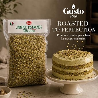 GUSTO ETNA Roasted Chopped Pistachios, Dry Unsalted Crumbles 2.2 lb (1 Kg)