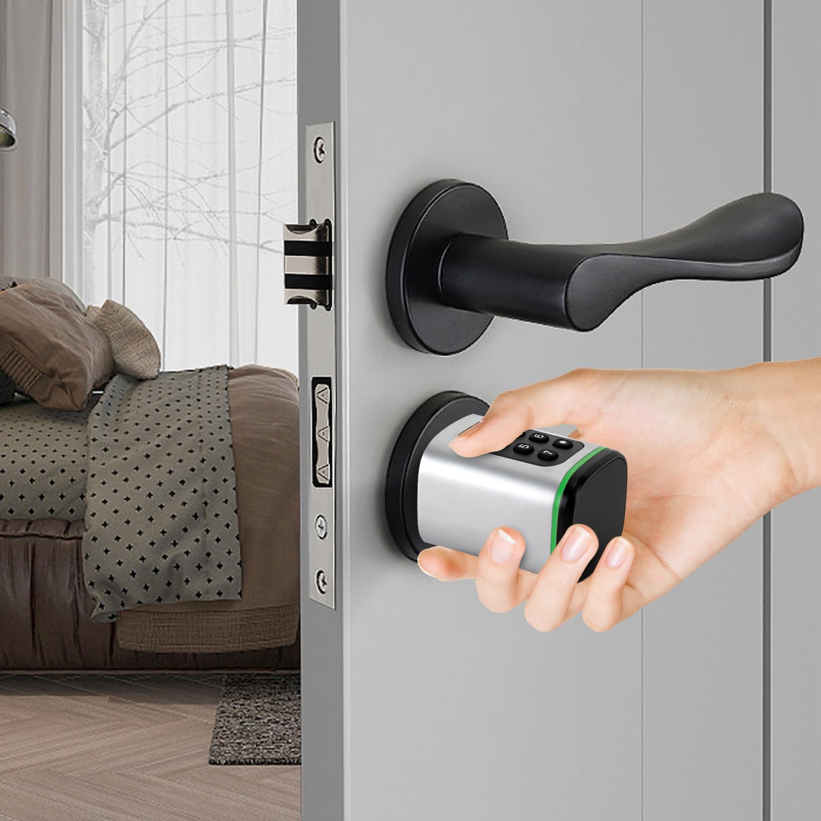 AOOUNGM Elektronisch deurslot, voor huisdeur