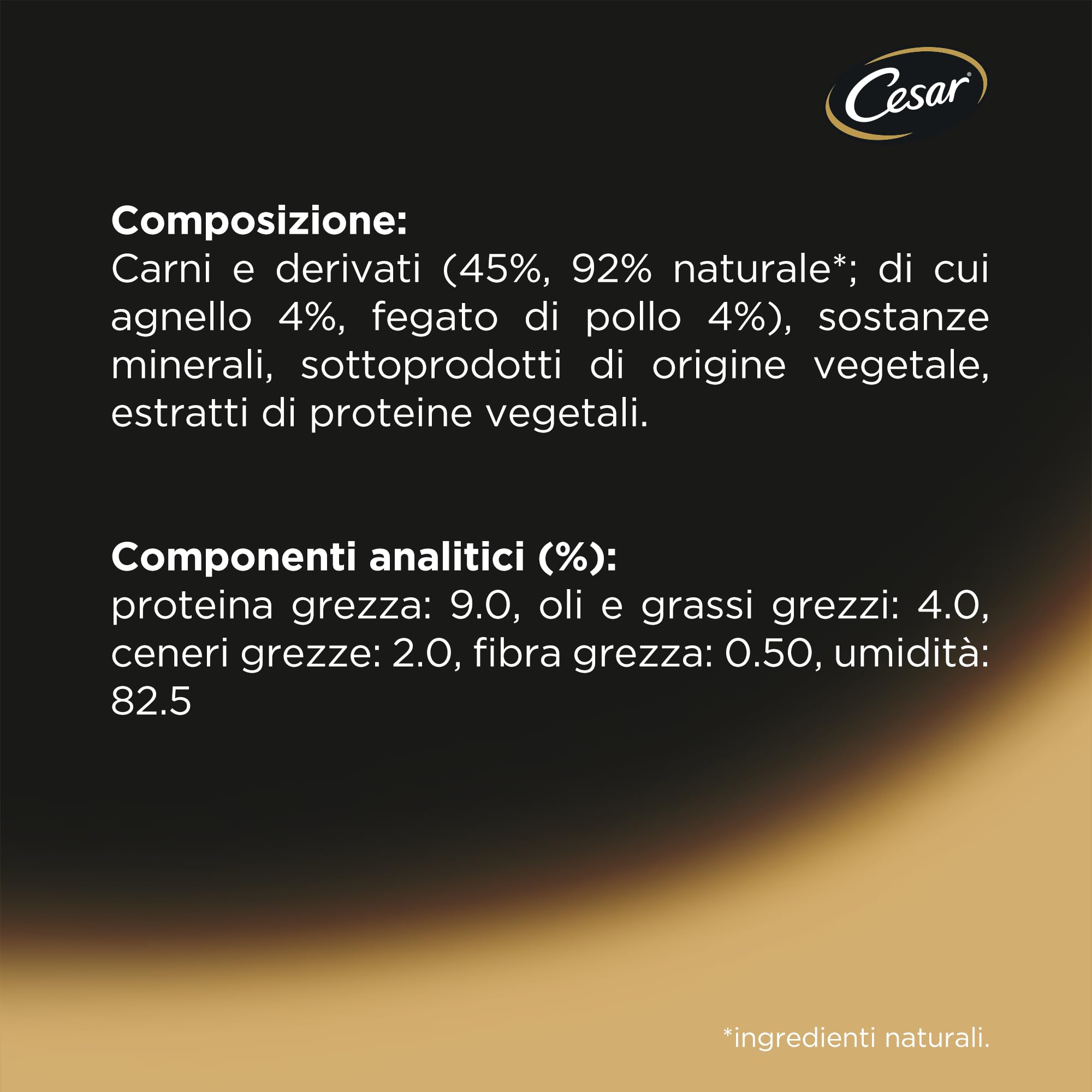 Cesar Selezione dell'Orto Cibo Umido per Cane, con Agnello succoso, Tacchino e Fagioli in Gelatina 150 g - 14 Vaschette