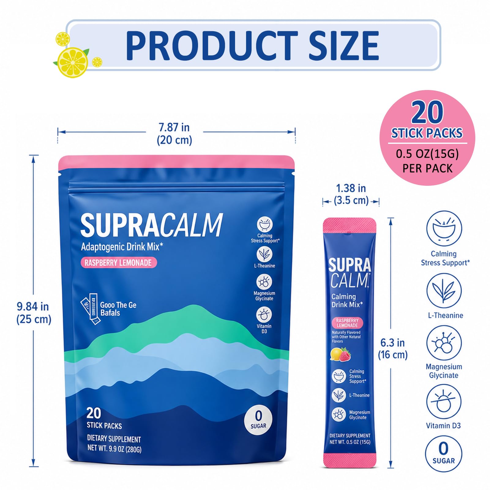 New Super Cortisol Anti-Estrés 20 Sticks | Reduce el cortisol naturalmente, favorece la relajación profunda, mejora la concentración mental y la calidad del sueño