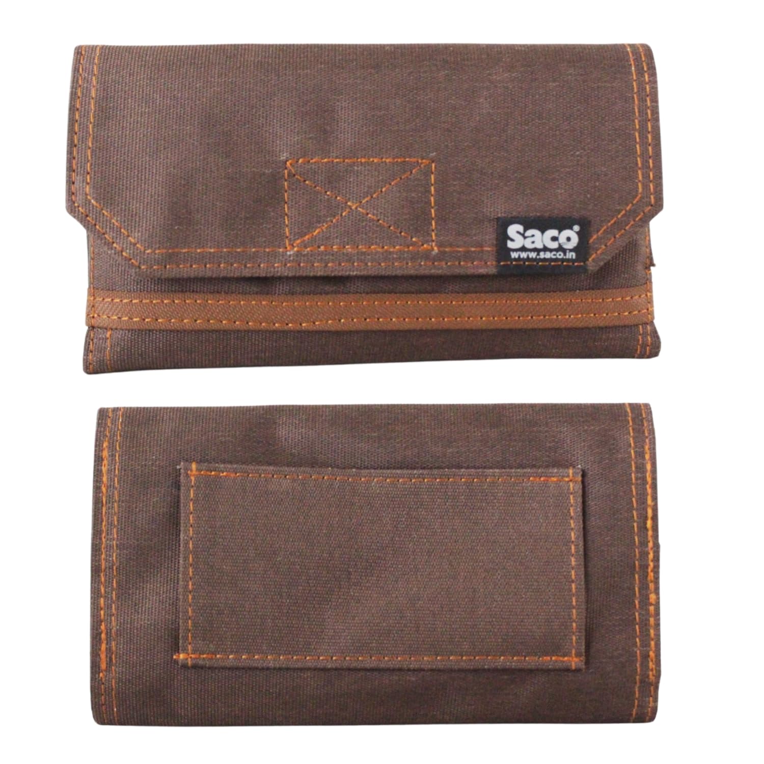 Saco Horizontal Cell Phone Pouch for Belt, Rugged Nylon Dual Phone Holster with Belt Clip, Multi-Purpose Tactical Phone Pouch, Cell Phone Holder for Work, Hiking, Camping, Rescue (B08B68PT2Y) Amazon Price History, Amazon Price Tracker