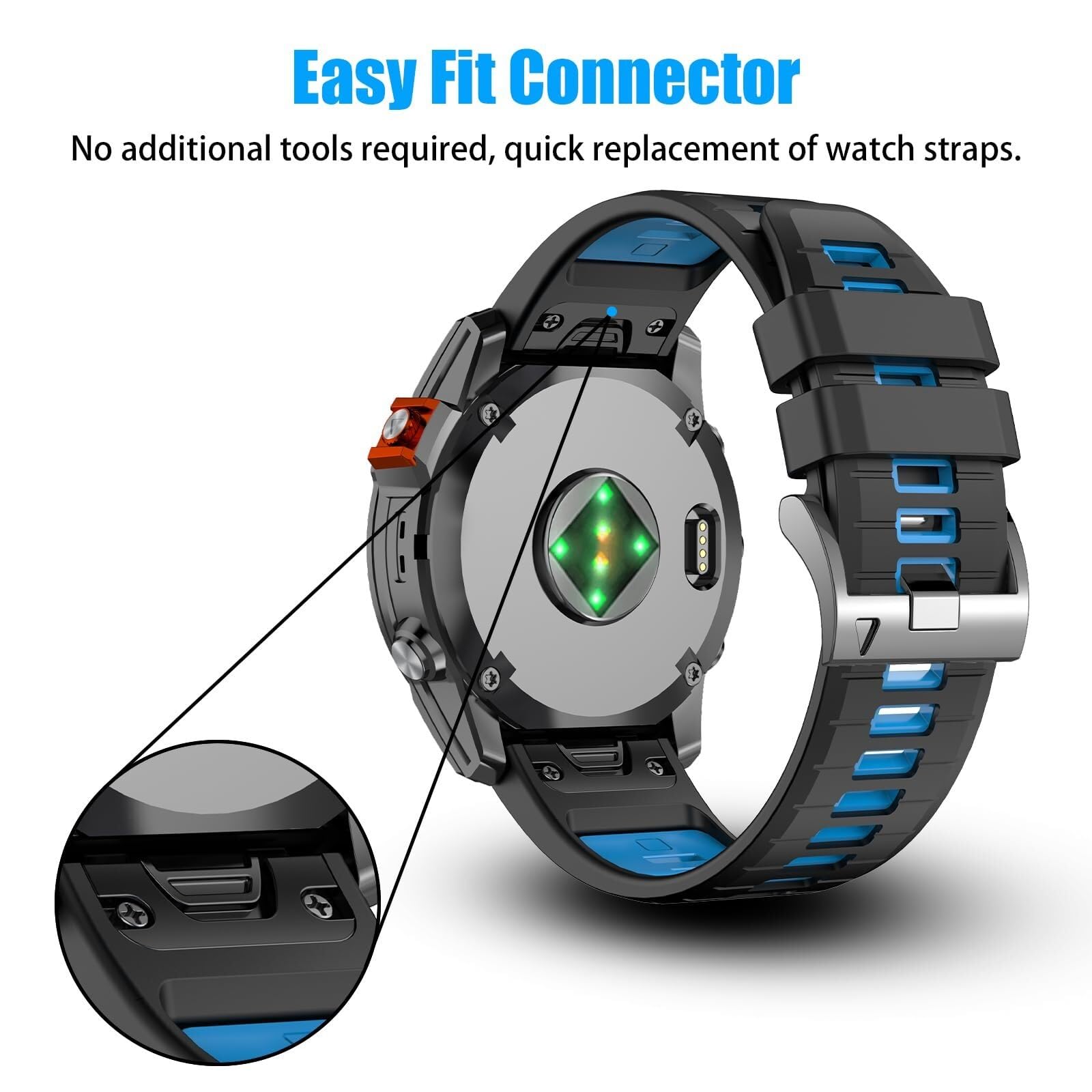 22 mm pour 7/7 Pro / 6/6 Pro / 5/5 Plus Bande de Montre, Bracelets en Silicone Mouche