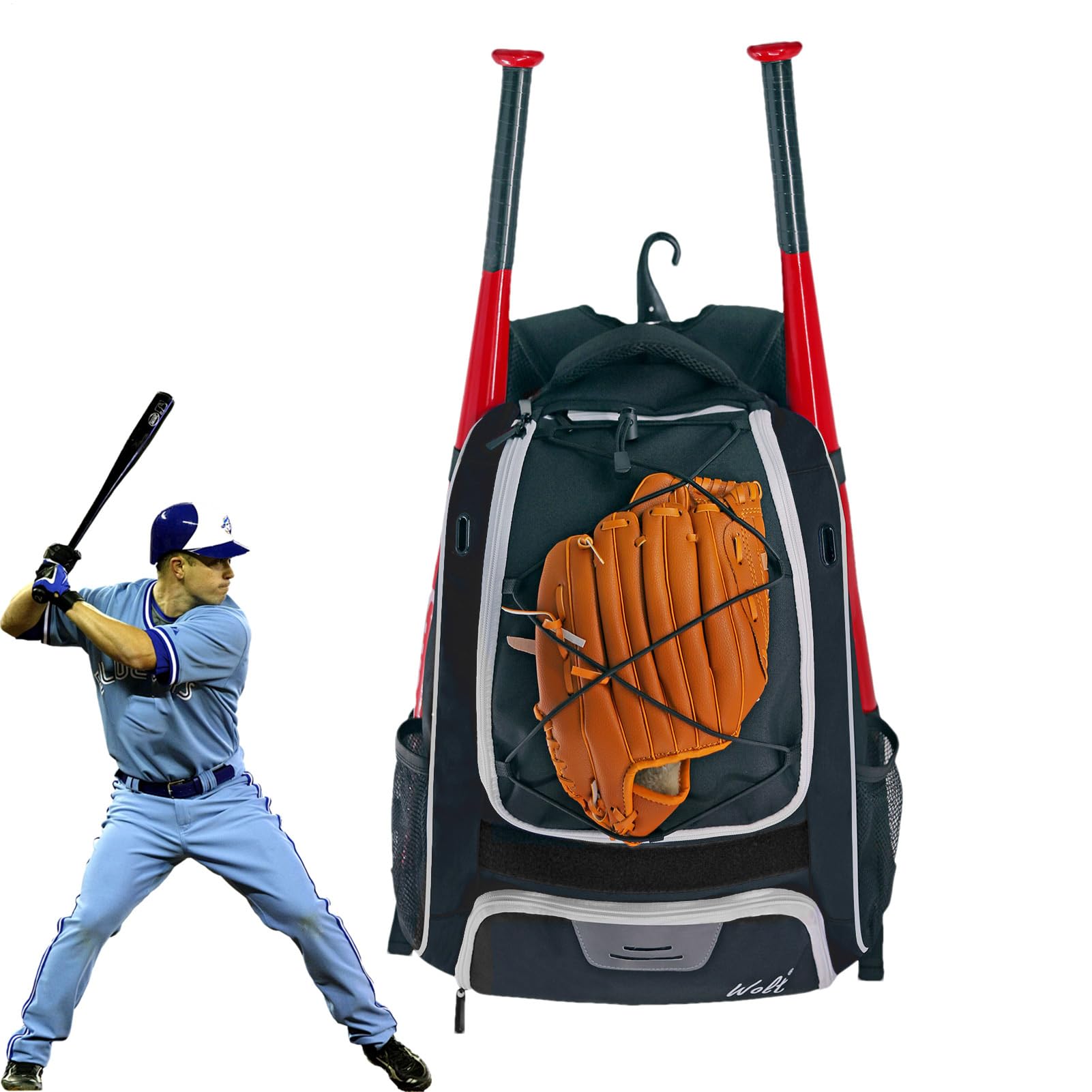 Zaino Da Baseball - Borsa Da Softball, Borse Per Mazze Da Baseball | Zaino Da Baseball Per Ragazzi Impermeabile E Resistente Agli Strappi, Borsa Per Attrezzatura Per Mazza, Porta Guanti, Caschi, Scomp