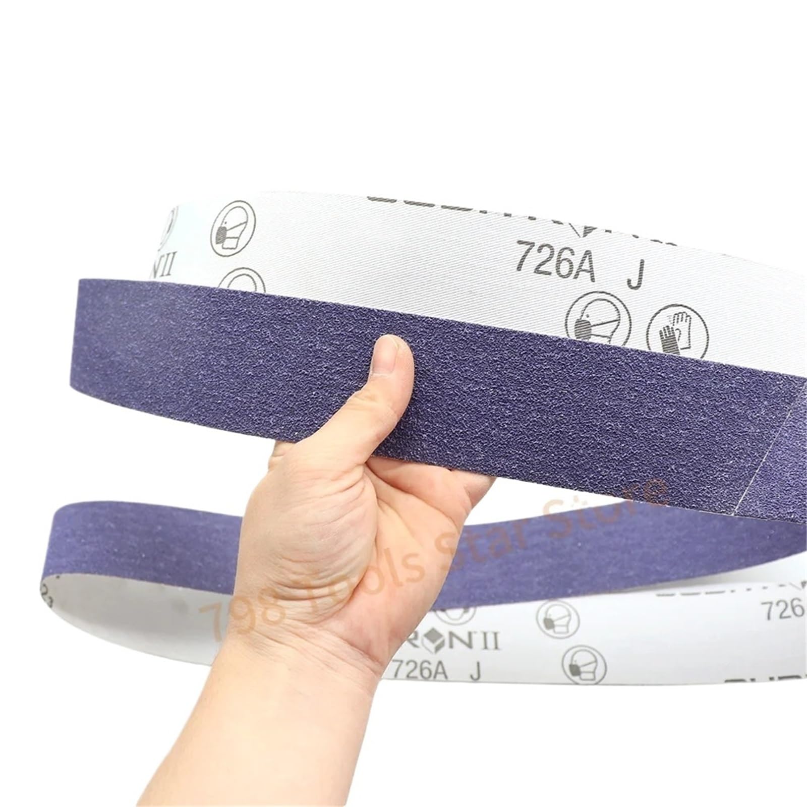 Keramik-Schleifband, 5 x 203 cm, 726 A, 2100 x 50 mm, Ersatzschärfen für Arbeitsmesser und Werkzeugschärfer, 5 Stück (120)