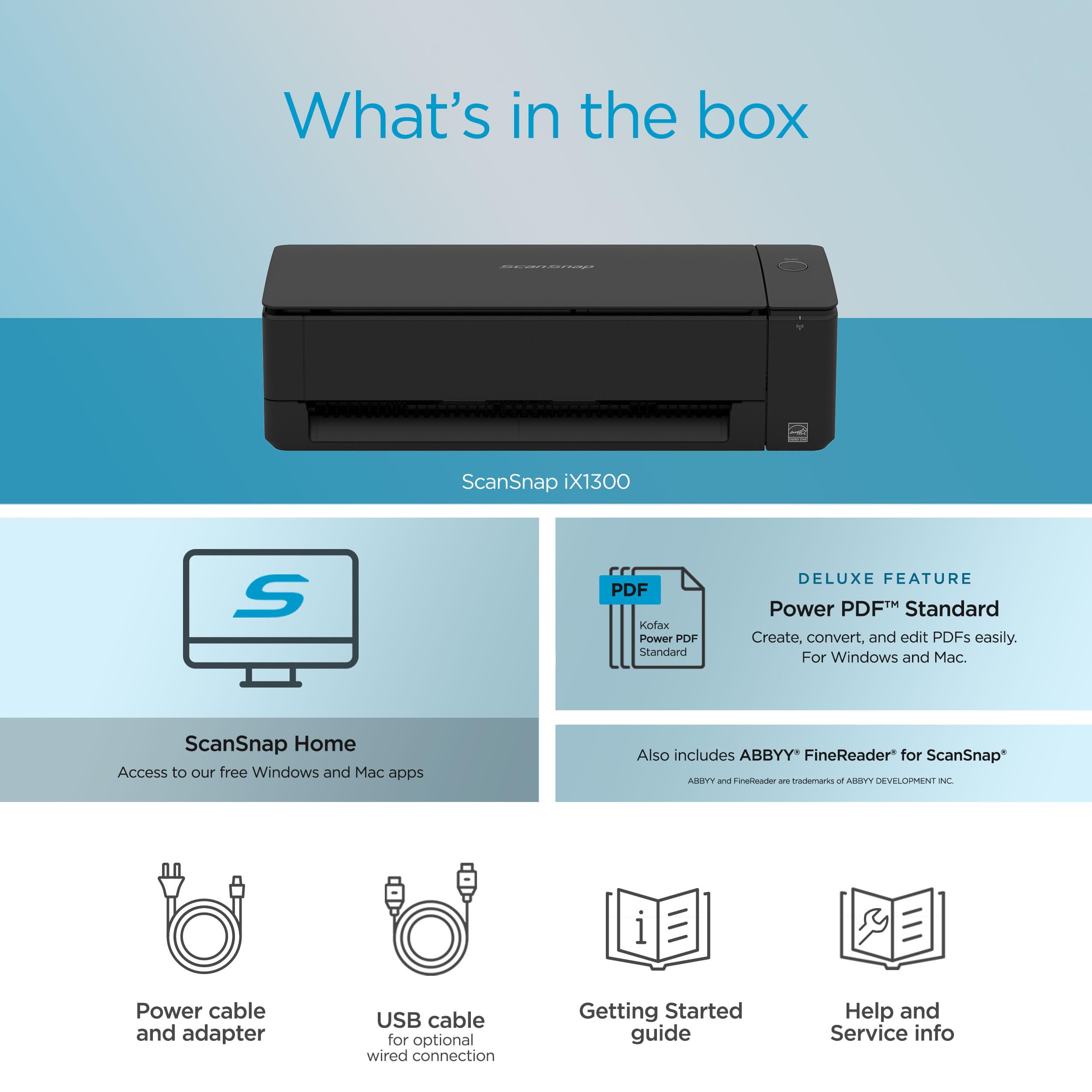 Amazon | ScanSnap iX1300 デラックスコンパクトワイヤレスまたはUSB