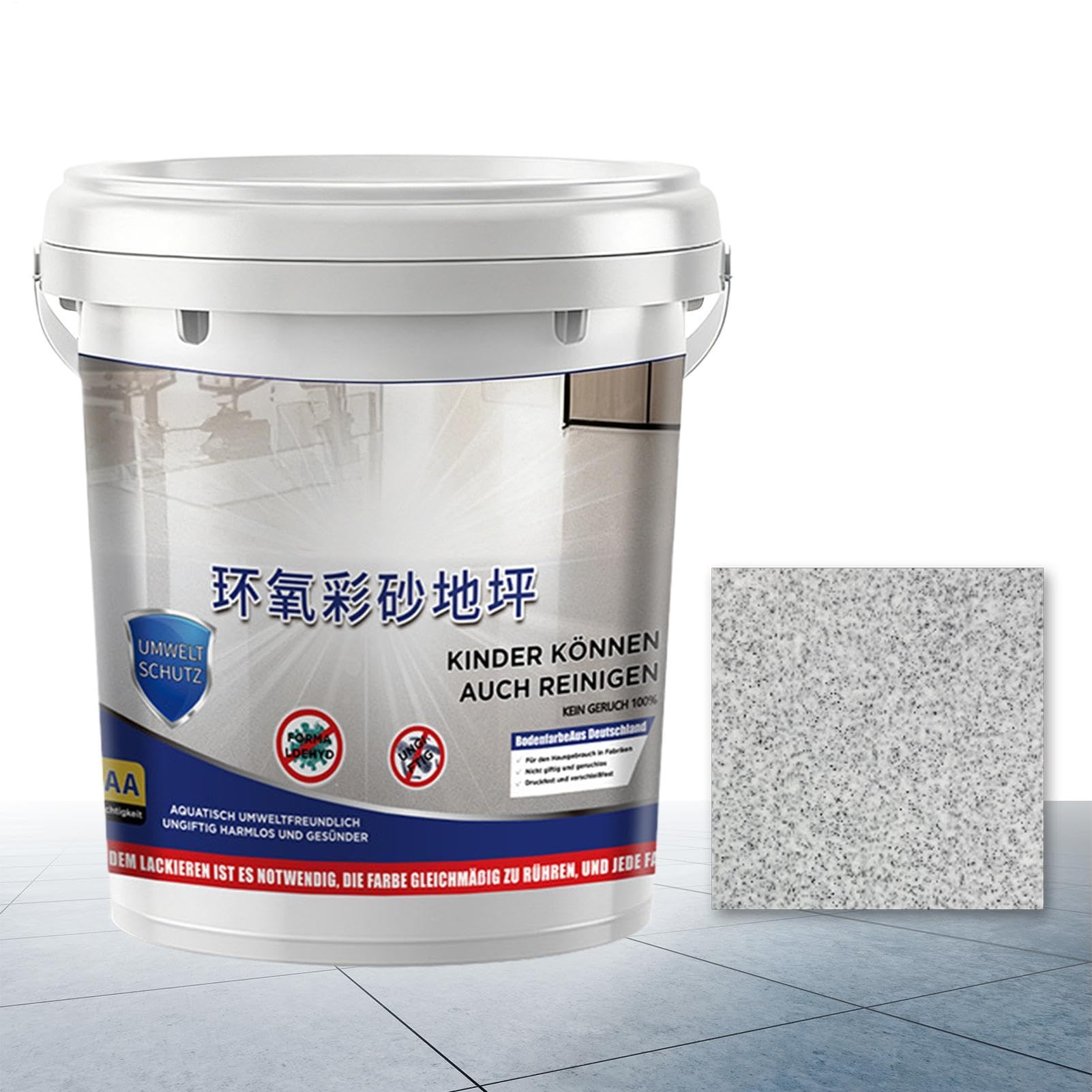 Lebkumas Epoxy Floor Paint | Quick Drying High-Gloss Self-Leveling Coating,Epoxy Floor Coating,for Concrete Building House Home Dorm Outdoor Shower Room Garage
