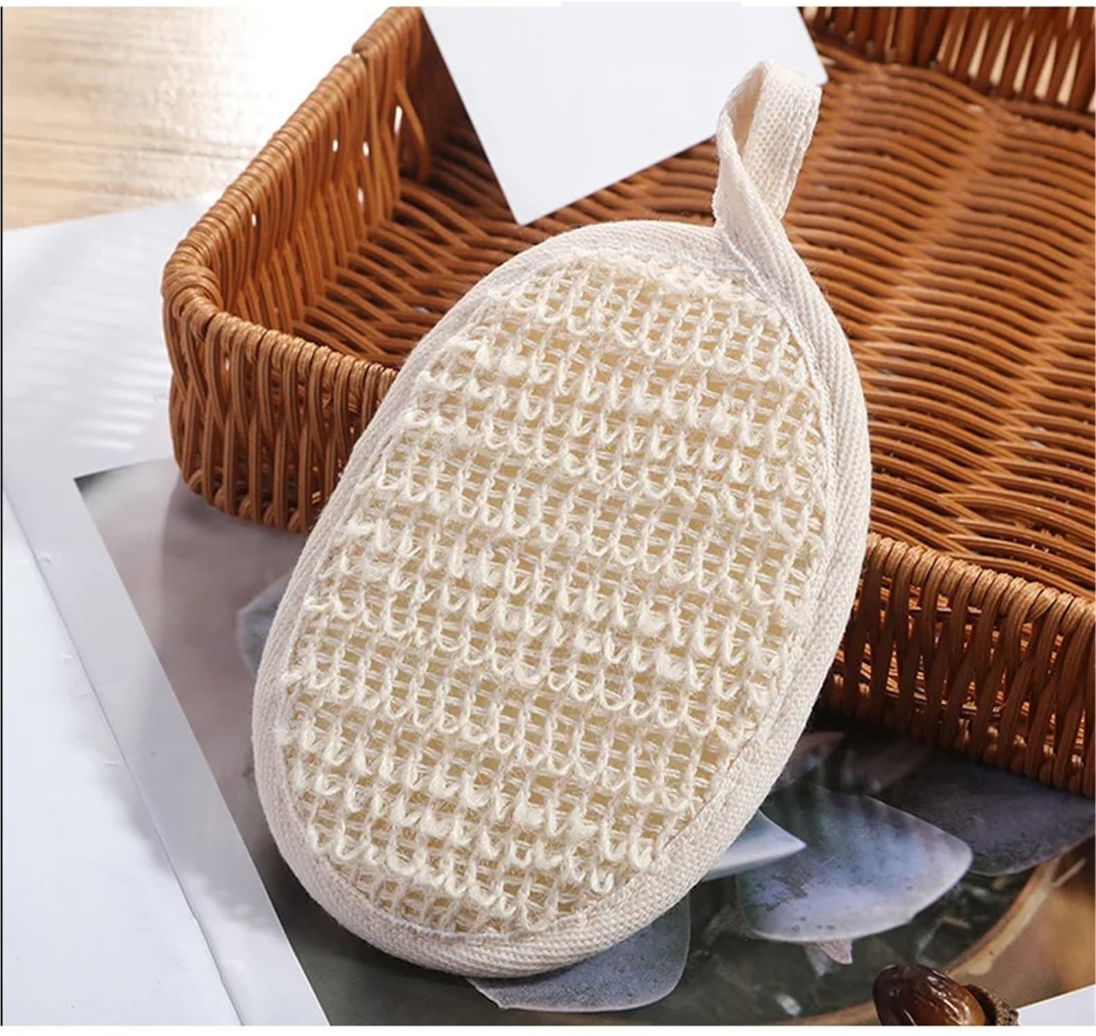 10 Stück natürlicher Luffa-Schwamm, Unisex-Badetuch, for Abwischen dicker Duschen, Reiben, Waschen, Körperwäscher Für Dusche