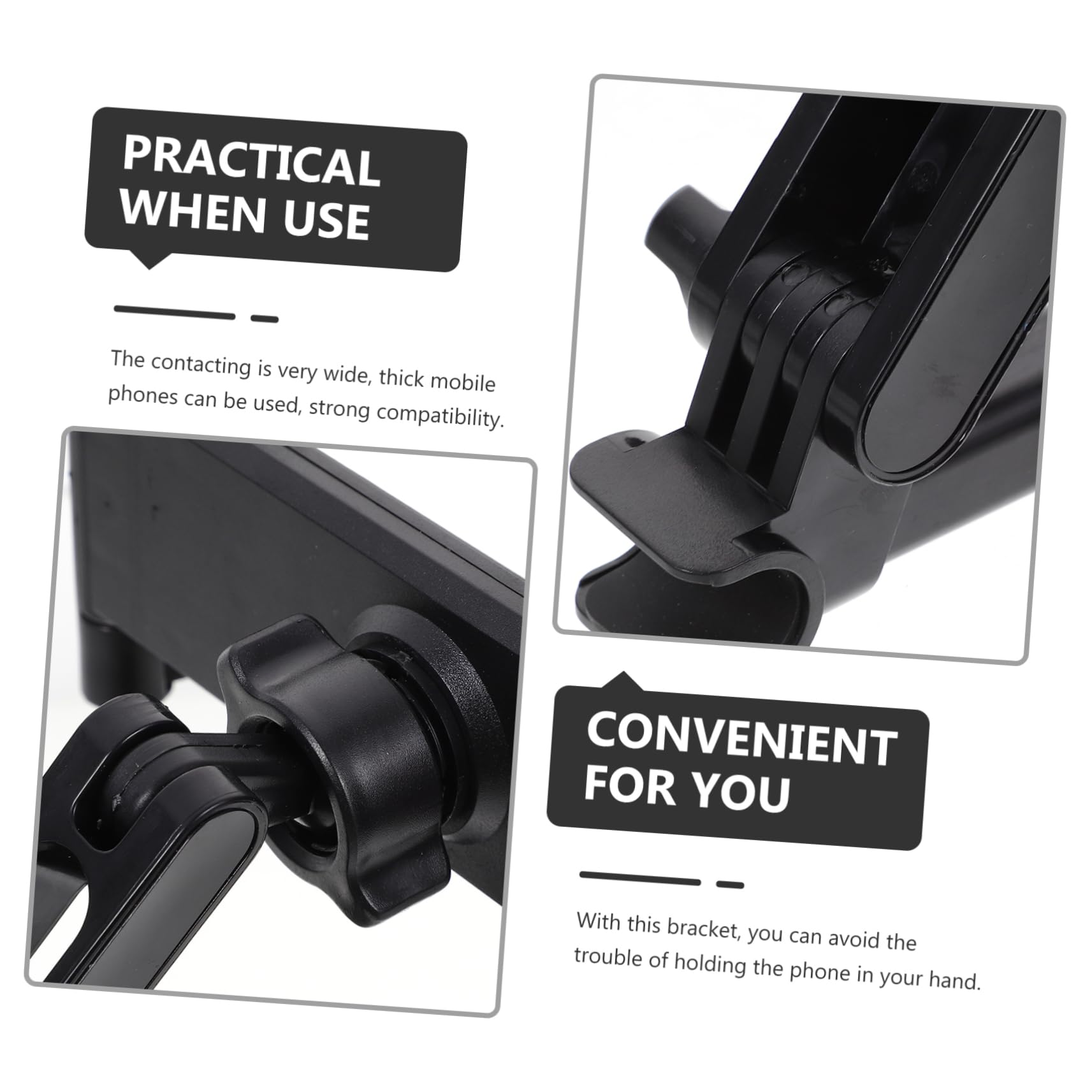 TEHAUX Car Headrest Phone Holder Adjustable Tablet Mount for Backseat Durable Material Compatible with Phones Tablets Travel Accessories for Easy Use