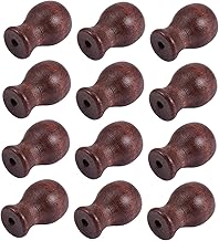 IMIKEYA 12 Peças Cortina De Madeira Pingente Persianas De Madeira Franja Branca Maçanetas De Madeira Cortinas Brancas Persianas De Madeira Borlas Varinha Cega Sombra Cordão De Janela