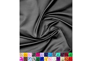 Silky Black 60" Fabric Roll (5 Yards) for Exquisite Creations and DIY Delights