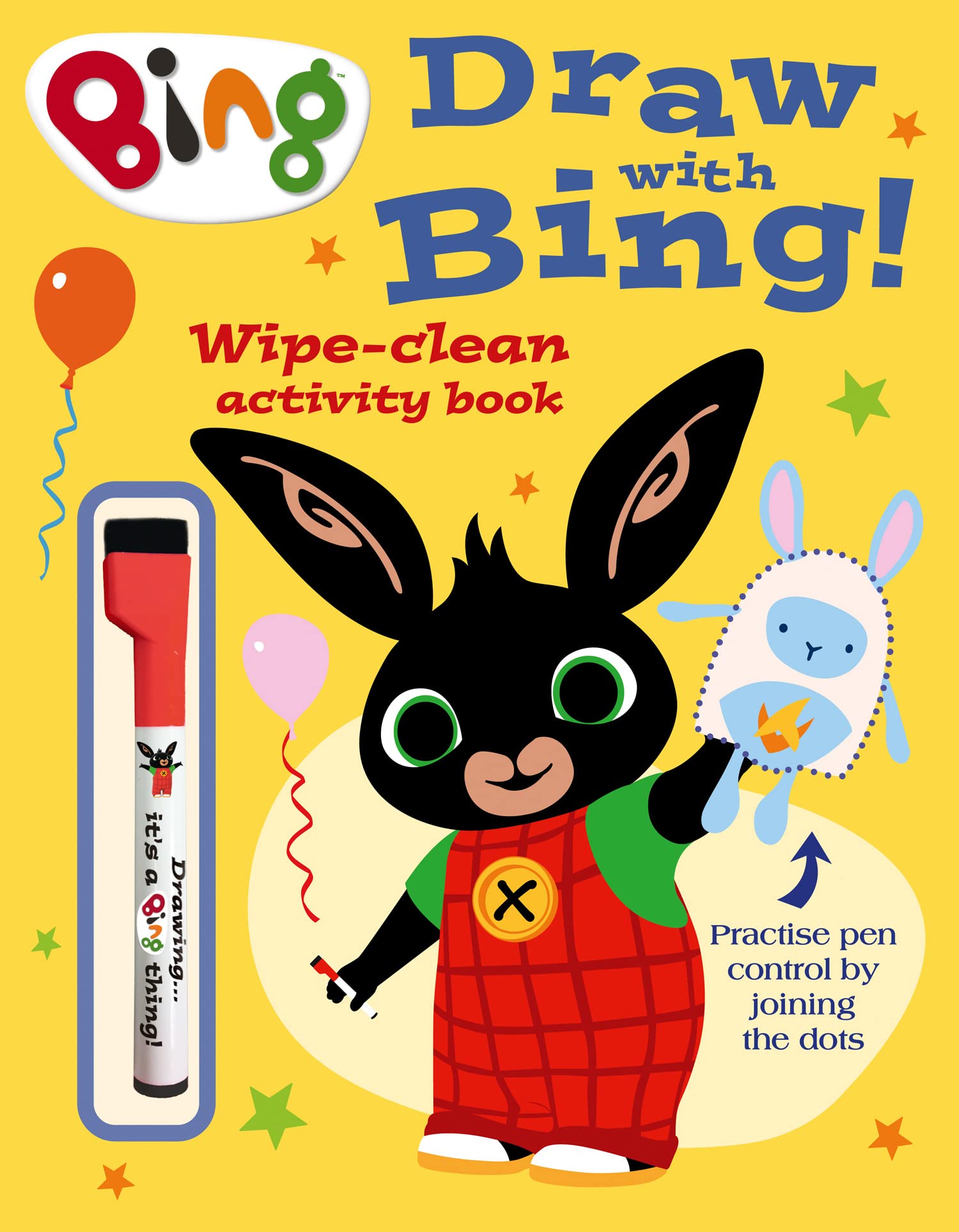 HarperCollins Children's Books Draw With Bing! Wipe-clean Activity