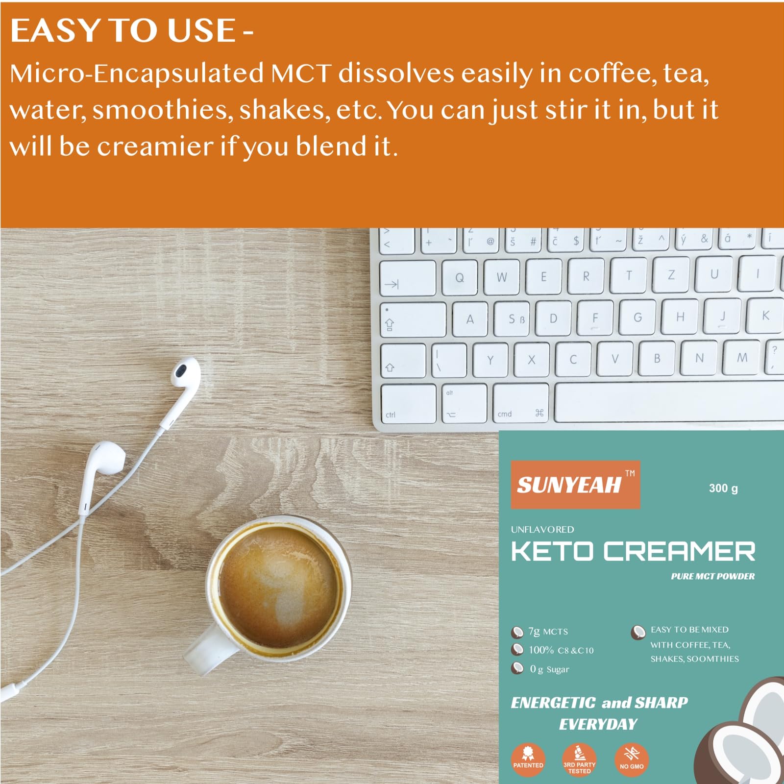 Amazon.com: SUNYEAH MCT Powder- MCT Oil Powder, 600 g, KETO Coffee