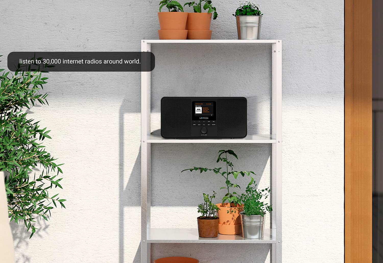 LEMEGA IR4S Stereo WiFi Radio,FM Digital Radio, Spotify Connect, Bluetooth Speaker