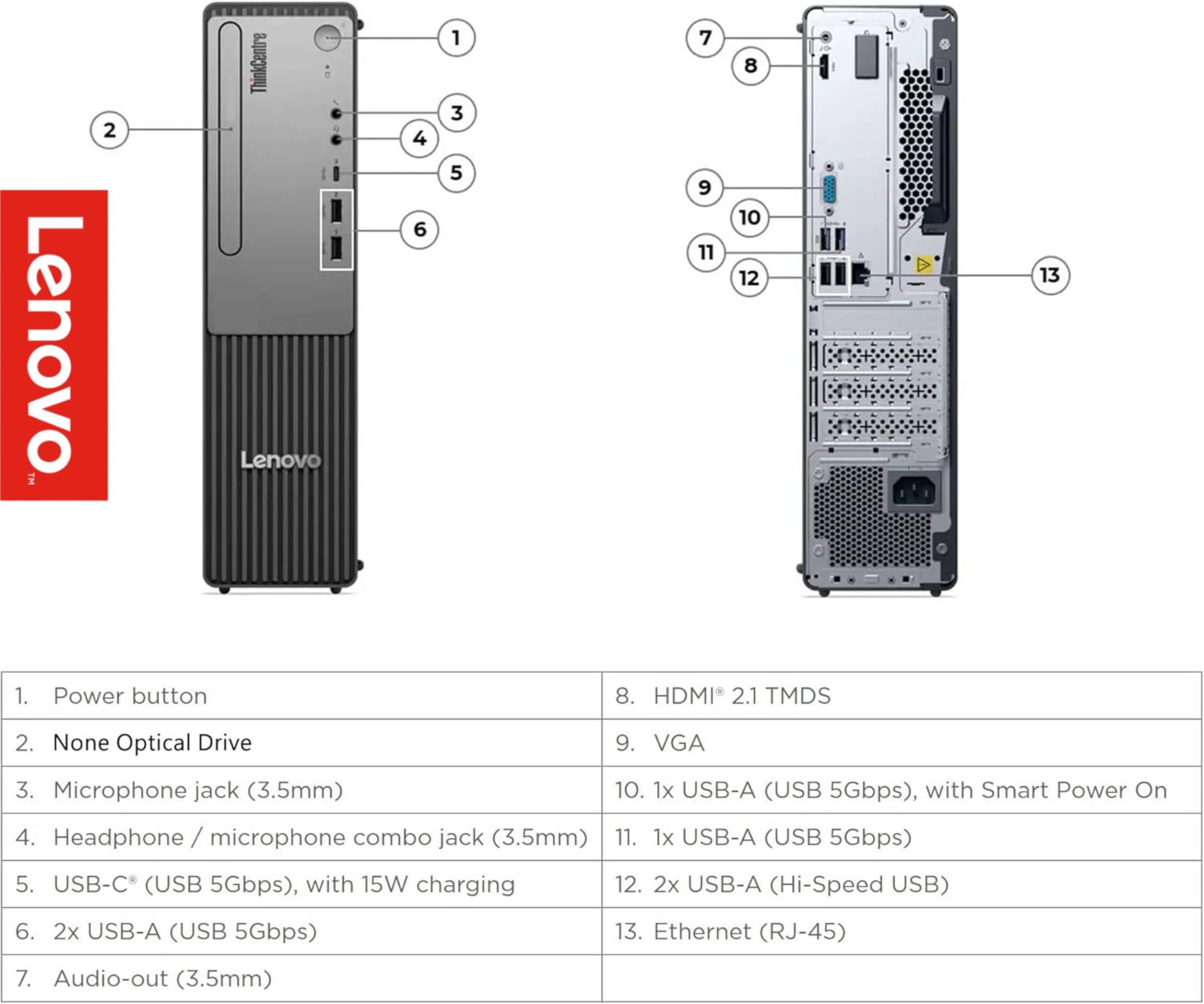Amazon.com: Lenovo ThinkCentre Neo 30s Gen 5 SFF Business Desktop