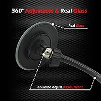 Vista 6 de Ampper Espejo de seguridad con clip, espejo de cubículo convexo para seguridad personal y escritorio, monitores retrovisores o en cualquier lugar