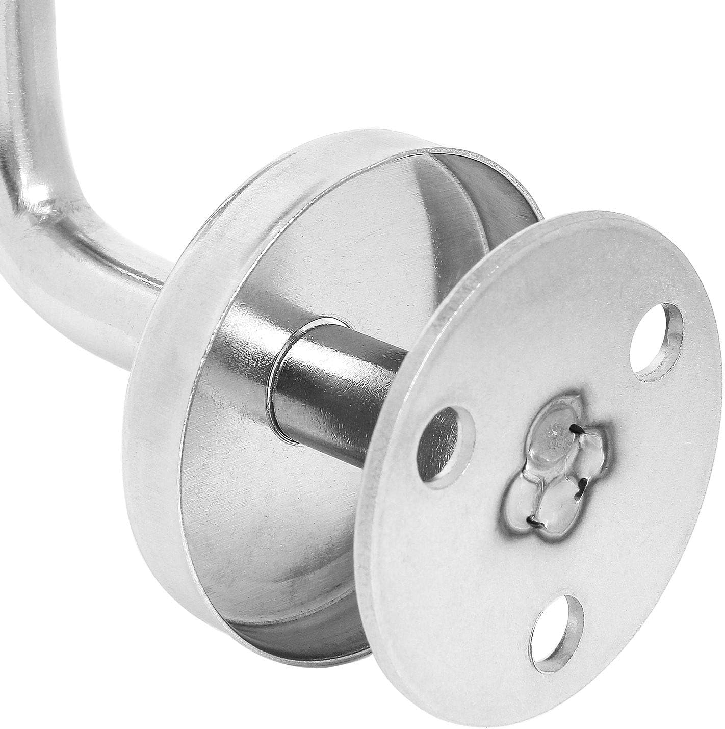 5 Stück Handlaufhalter Edelstahl, Handlaufhalter Handlaufträger, 60x80mm Geländerhalter Handlaufhalter für Flache Treppenhandläufe, Innenwand, Korridor und Holz Geländer