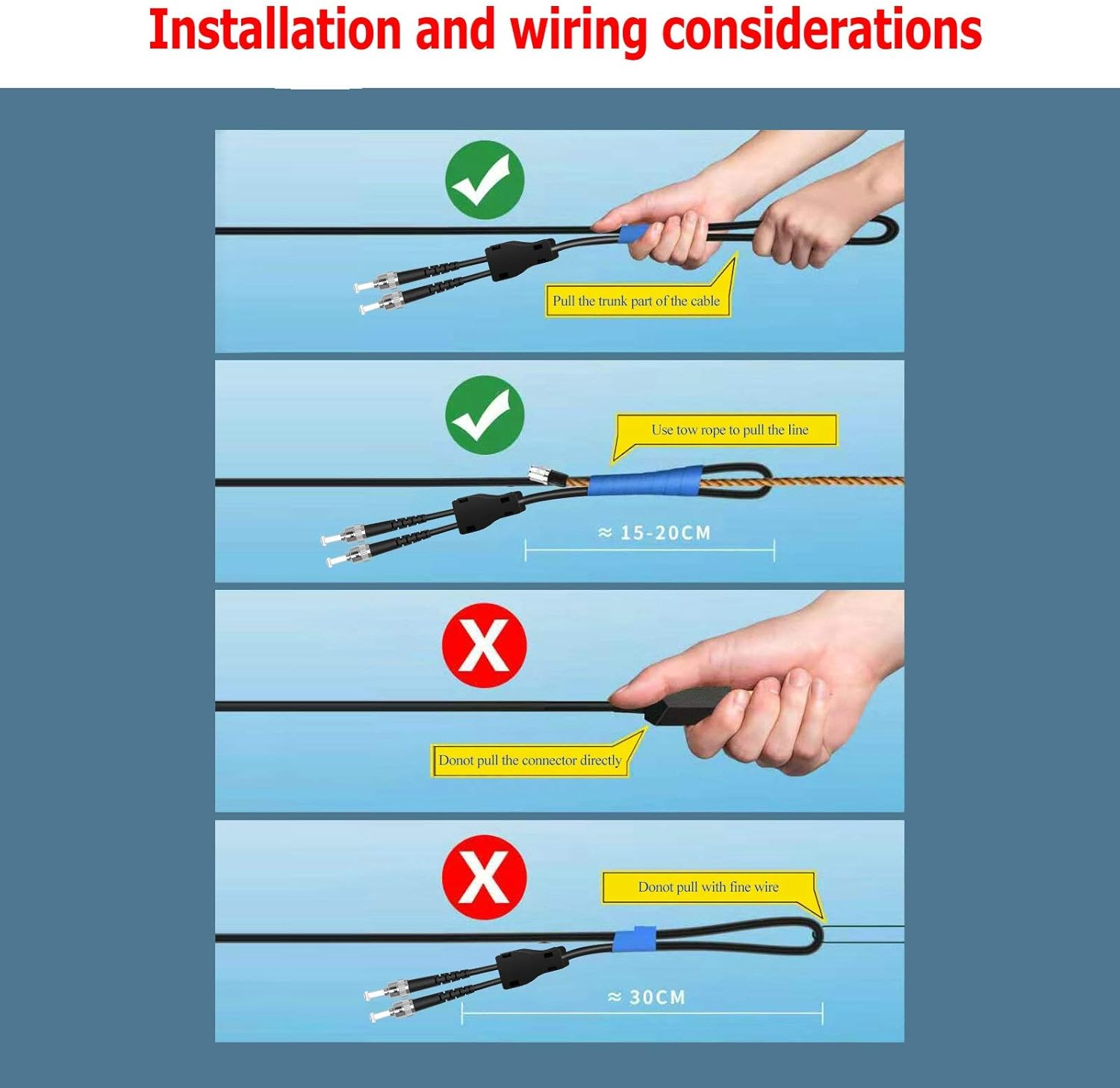 100M SC/APC to SC/APC Outdoor Armored Simplex SM Fiber Optic Cable Jumper Optical Patch Cord Singlemode 9/125 100Meters 328ft SC-SC