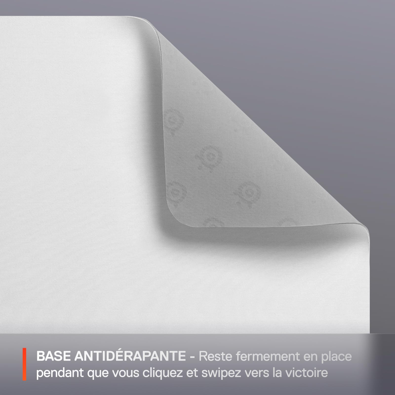 SteelSeries Tapis QcK Grand - Blanc - Base antidérapante en Caoutchouc - Suivi et stabilité de Pointe - Optimisé pour capteurs Gaming - 450 mm x 400 mm - FPS, MOBAs, RTS, MMO